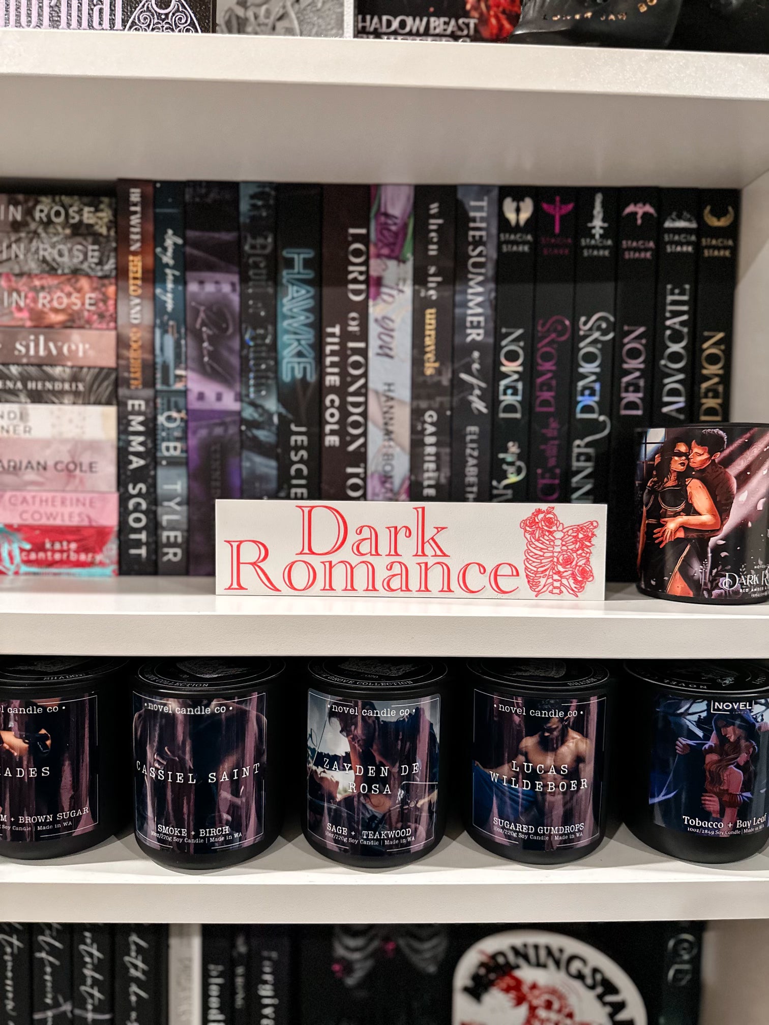 Dark Romance Shelf Mark™ in White & Hot Pink by FireDrake Artistry™