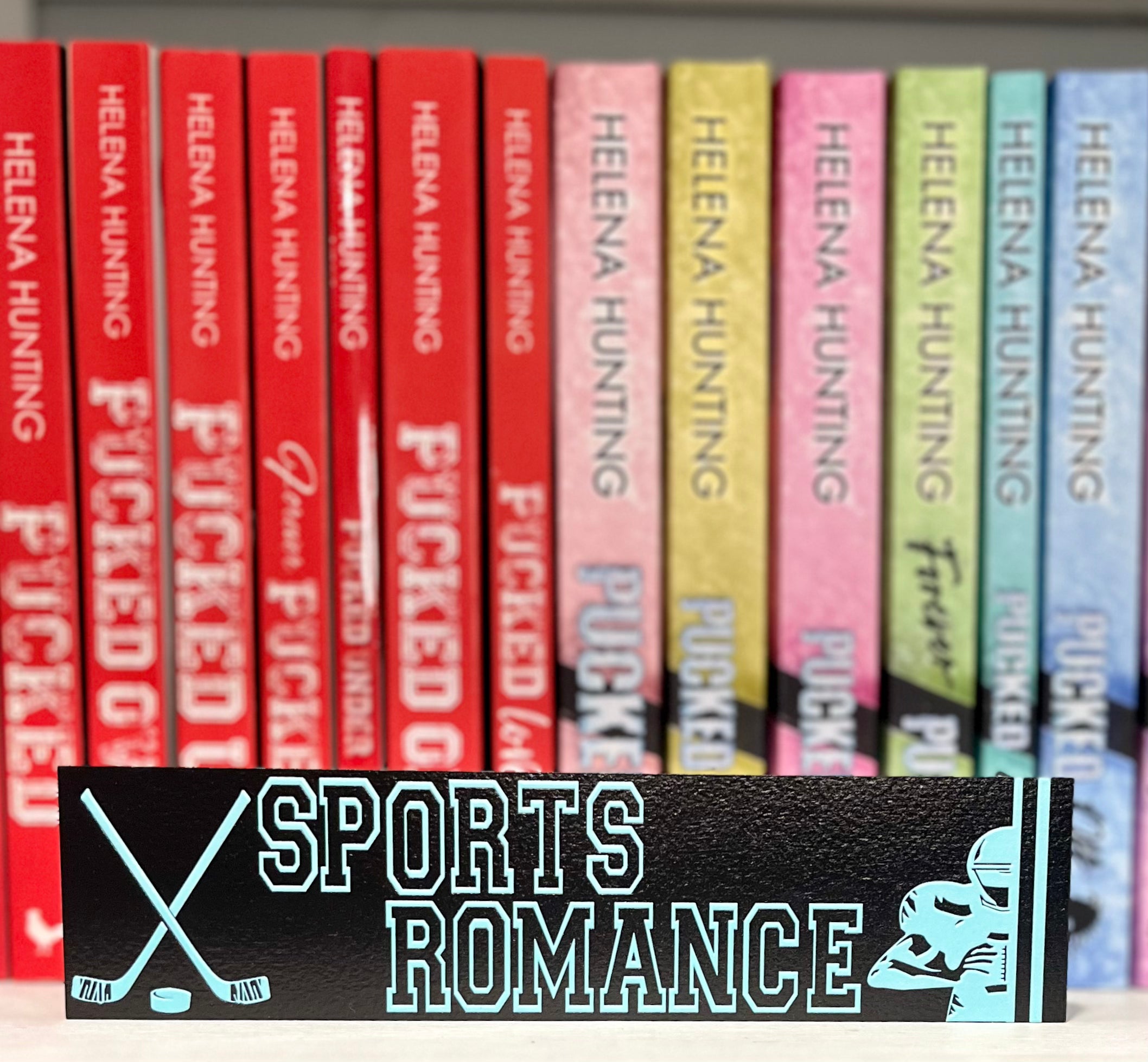 Sports Romance Shelf Mark™ Black & Aqua/Blue FireDrake Artistry™