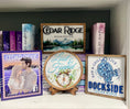 Load image into Gallery viewer, Cedar Ridge, Cedar Ridge Postcard Stamp, Lost & Found Compass, and Dockside Shelf Signs by FireDrake Artistry™
