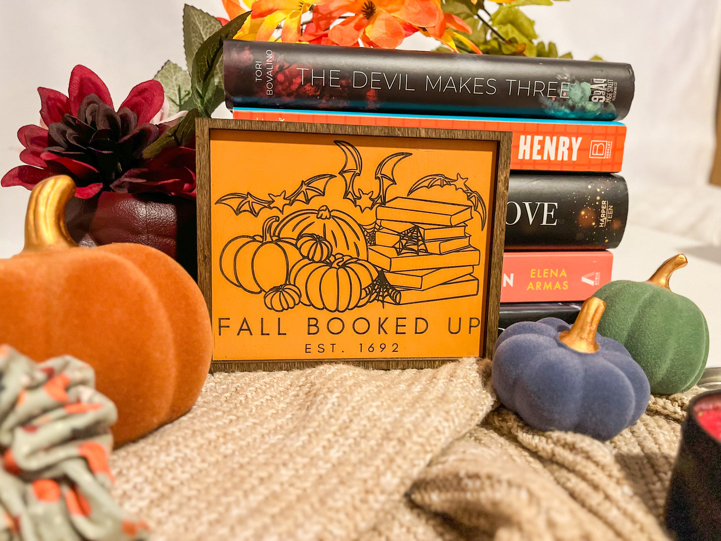 Fall Booked Up Sign - firedrakeartistry
