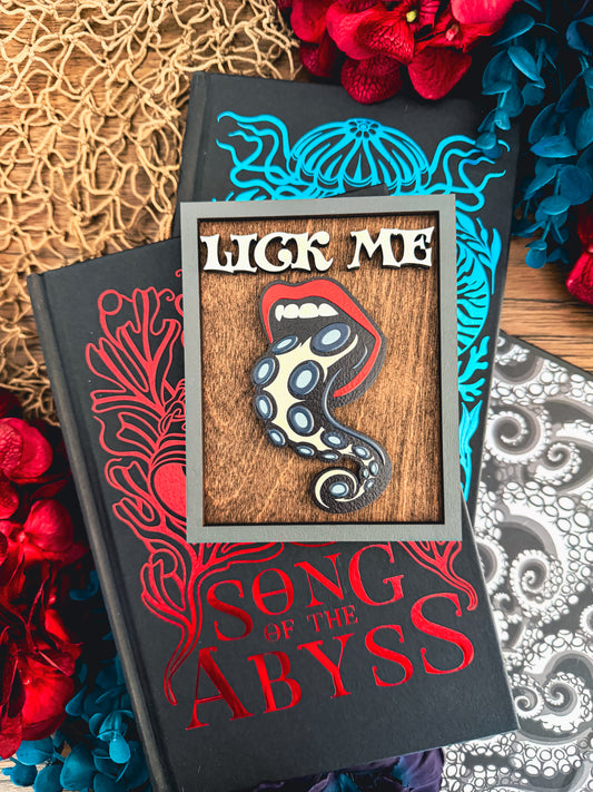 Lick Me Shelf Sign