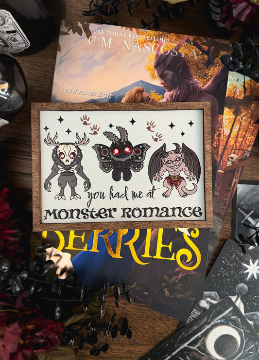 Monster Romance Cryptic Shelf Sign
