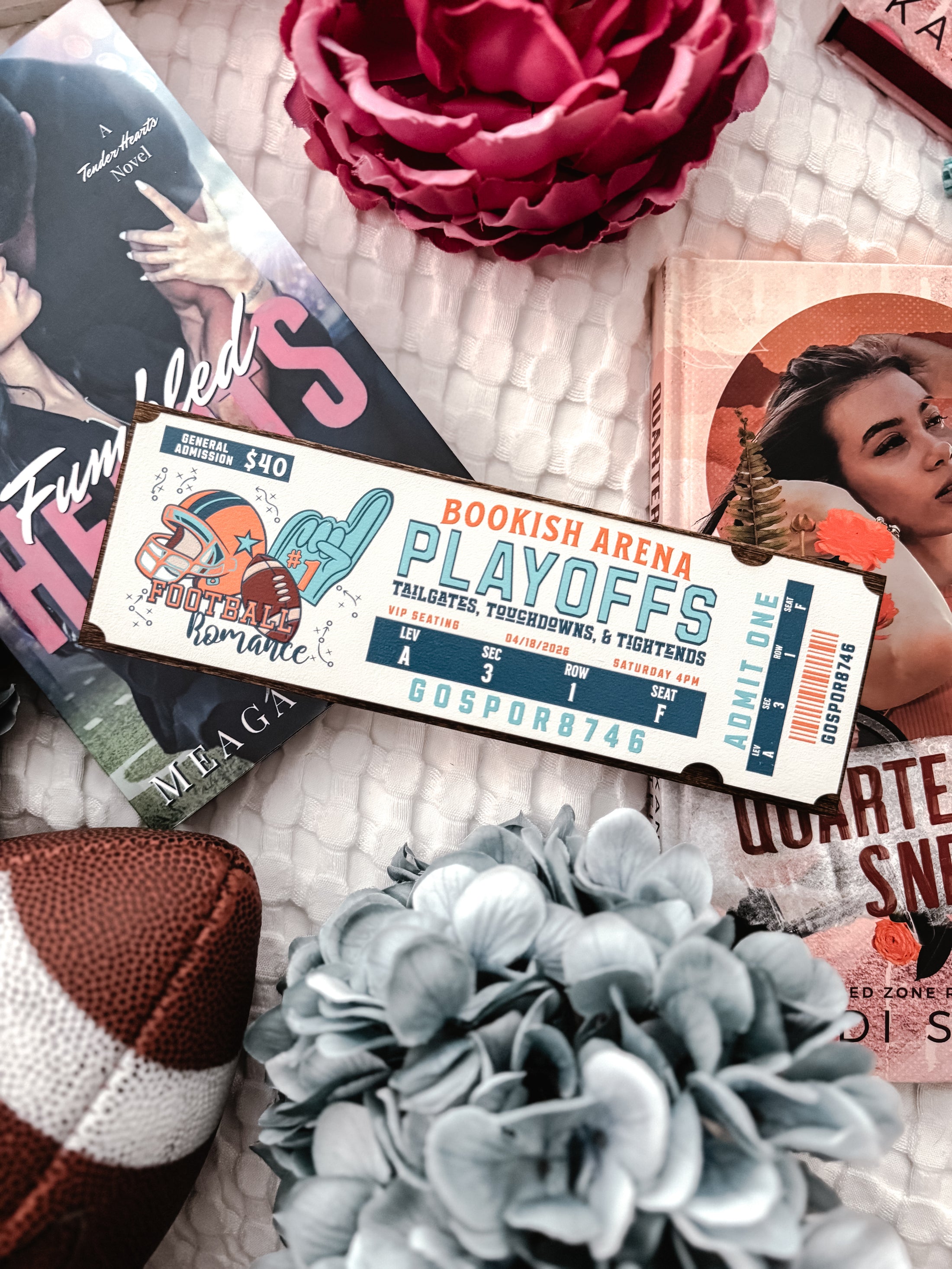 Football Romance Ticket Sign
