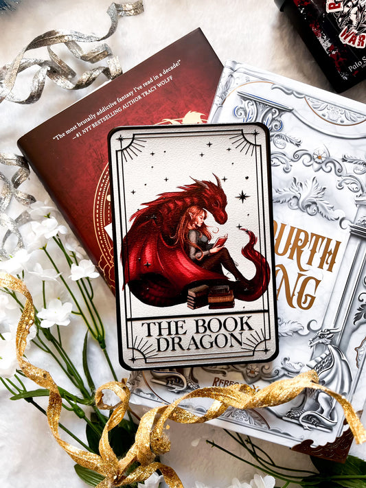 The Book Dragon tarot card FireDrake Artistry 2023