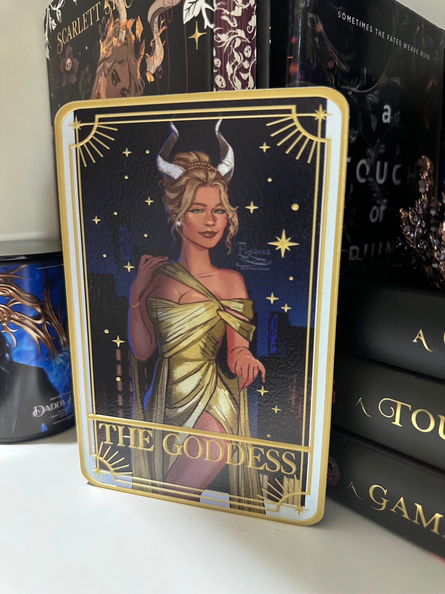 Persephone "The Goddess" Tarot Card Shelf Sign