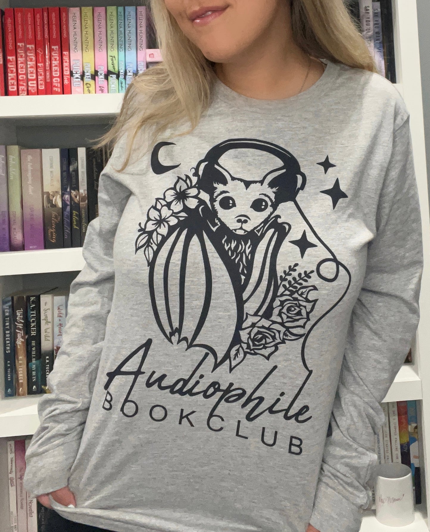 Audiophile Book Club Unisex Long Sleeve Tee from FireDrake Artistry Photo by @samsbookstagram