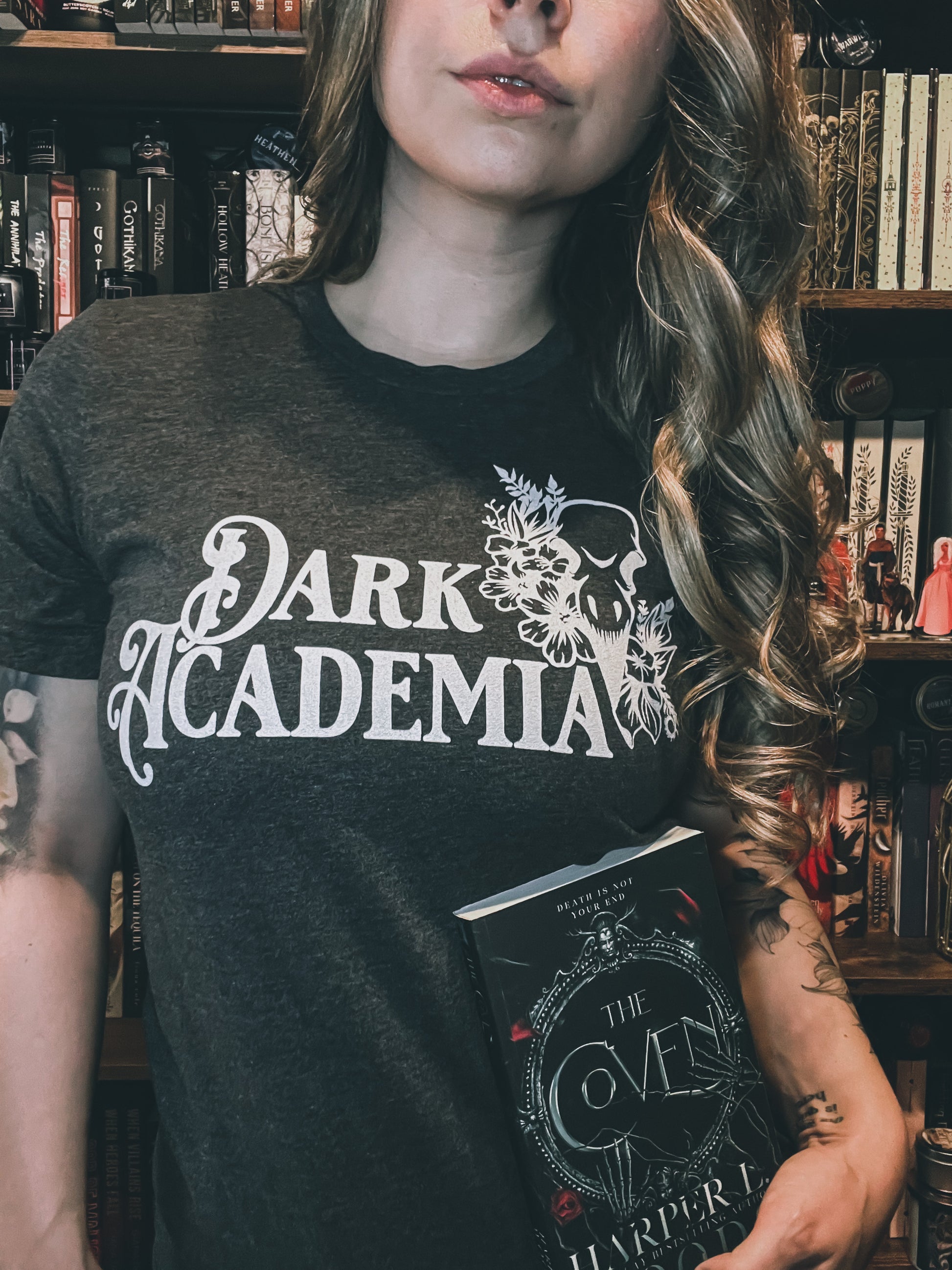 Dark Academia Unisex t-shirt - White Design for FireDrake Artistry