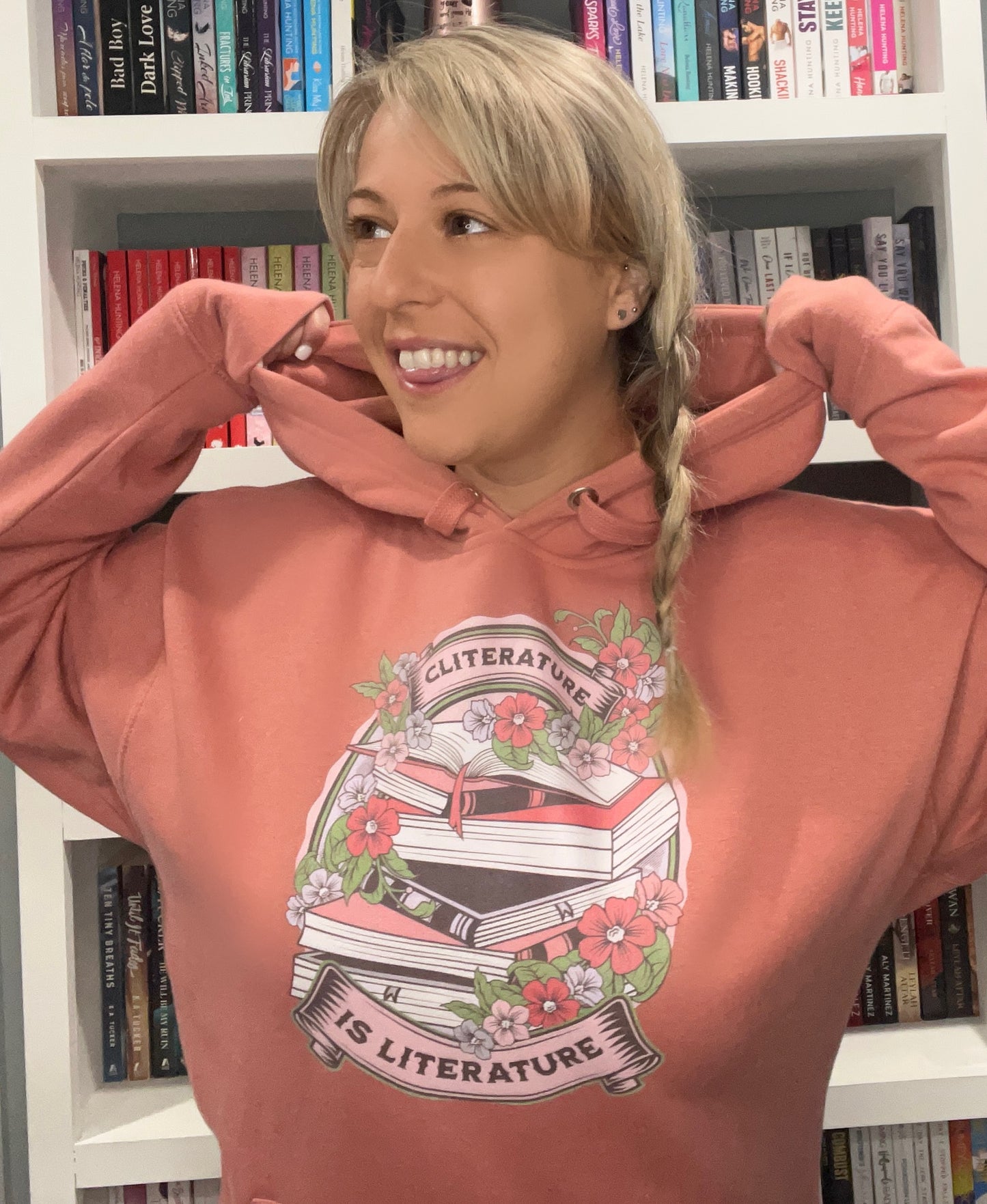 Cliterature is Literature Spring Bookstack Unisex Hoodie *NEW BRAND - CHECK SIZING*
