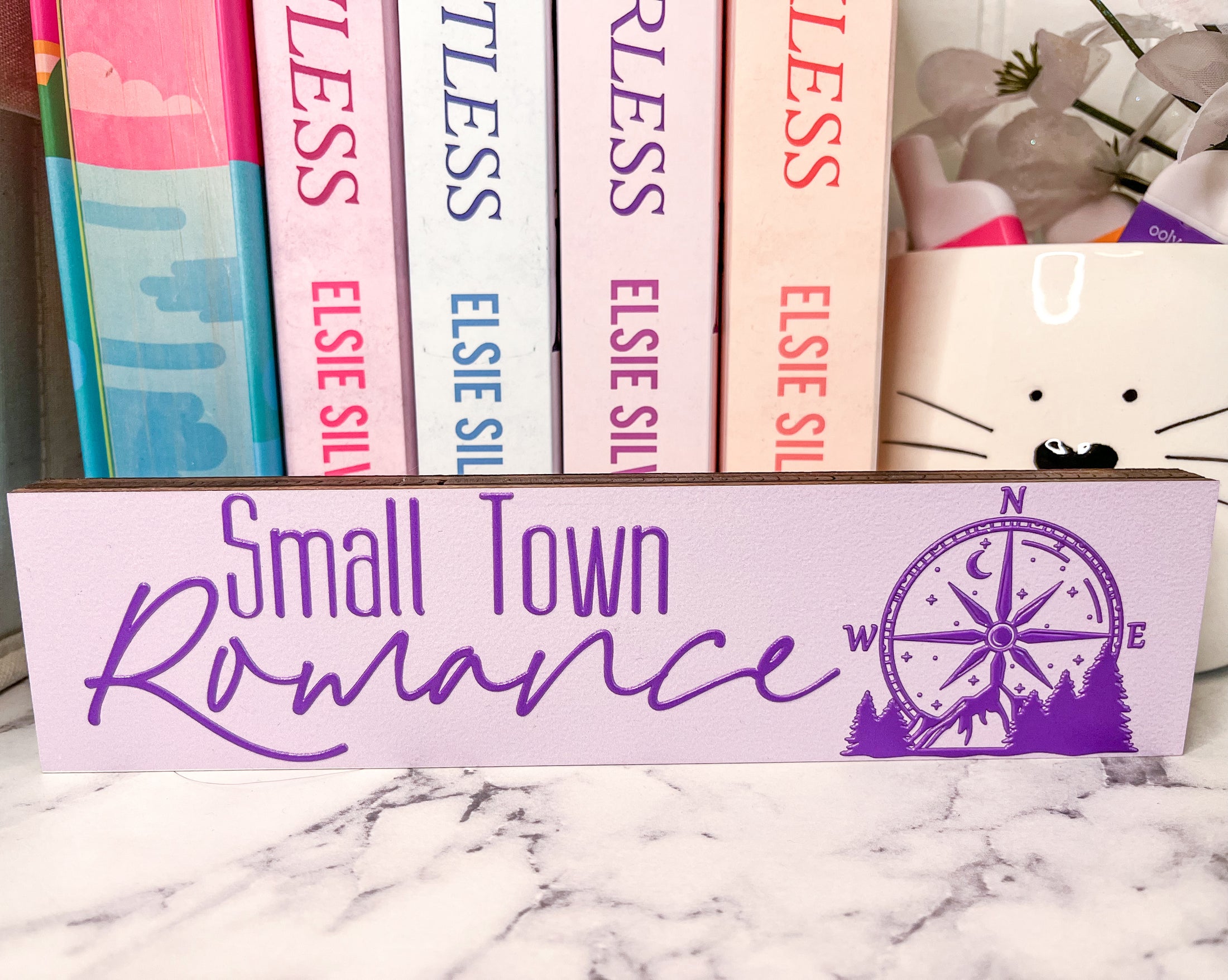 Small Town Romance Shelf Mark™ in Light Purple & Dark Purple by FireDrake Artistry™