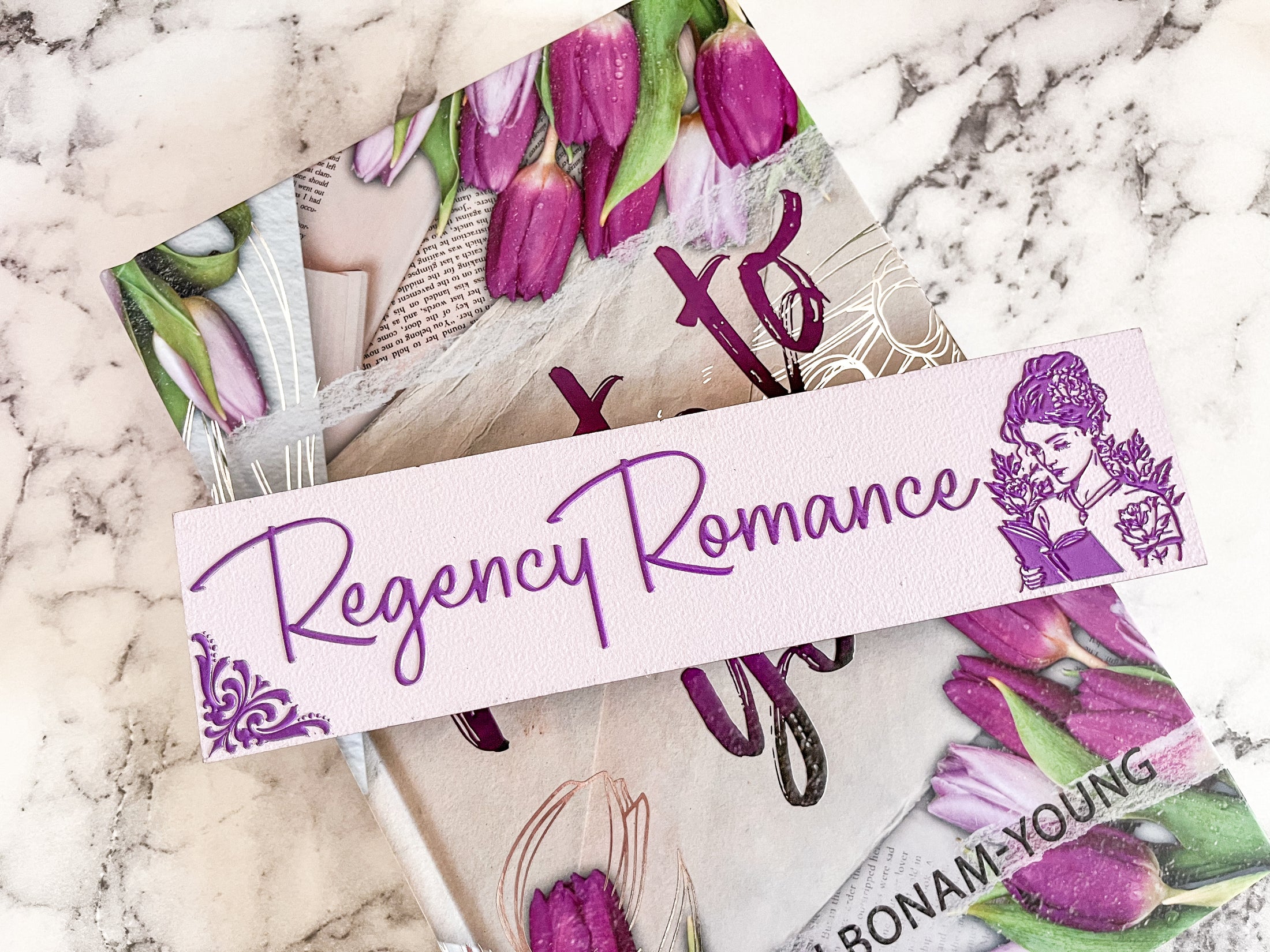 Regency Romance Shelf Mark™ in Light Purple & Dark Purple by FireDrake Artistry™