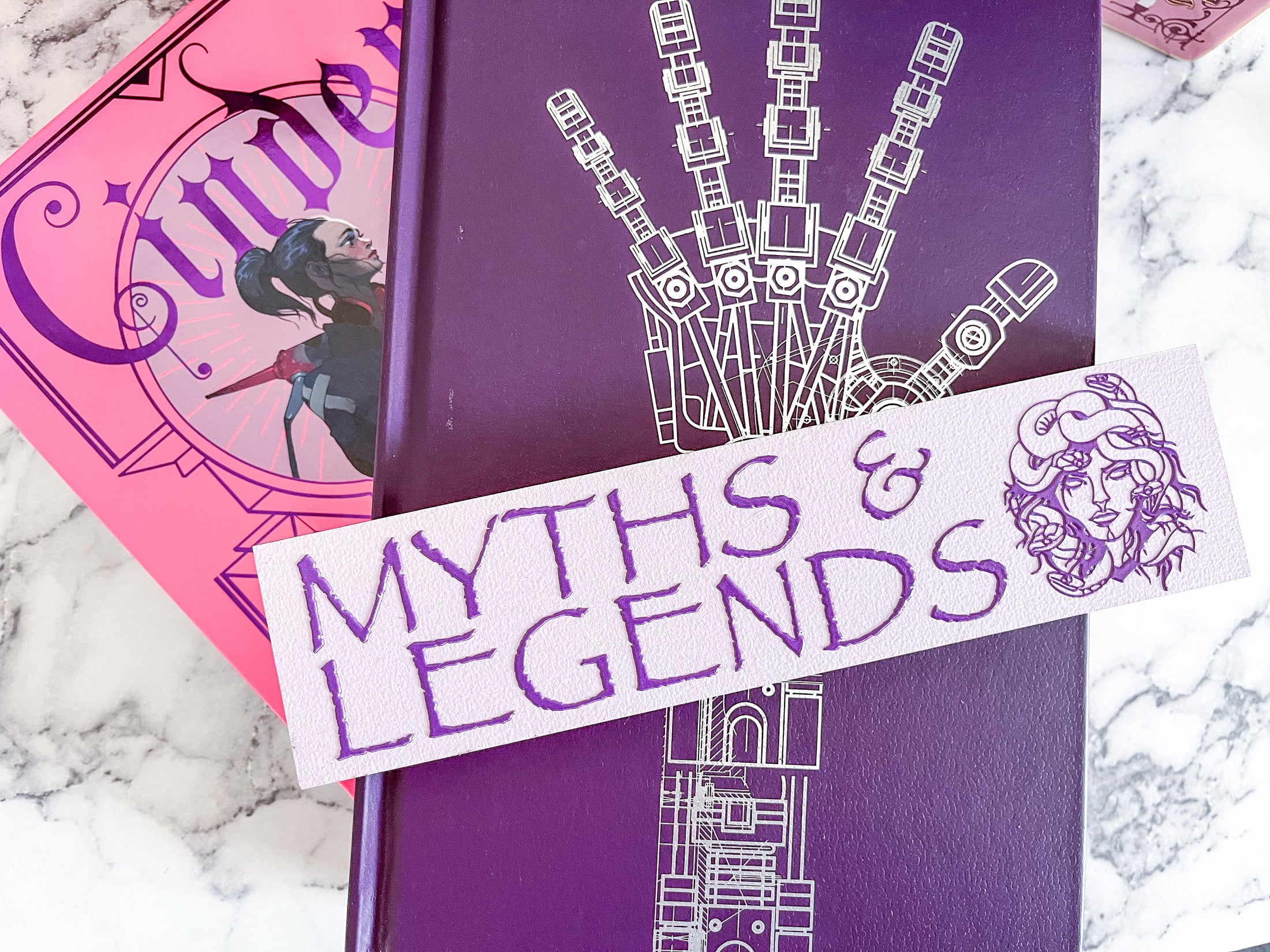 Myths & Legends Shelf Mark™ in Light Purple & Dark Purple by FireDrake Artistry™