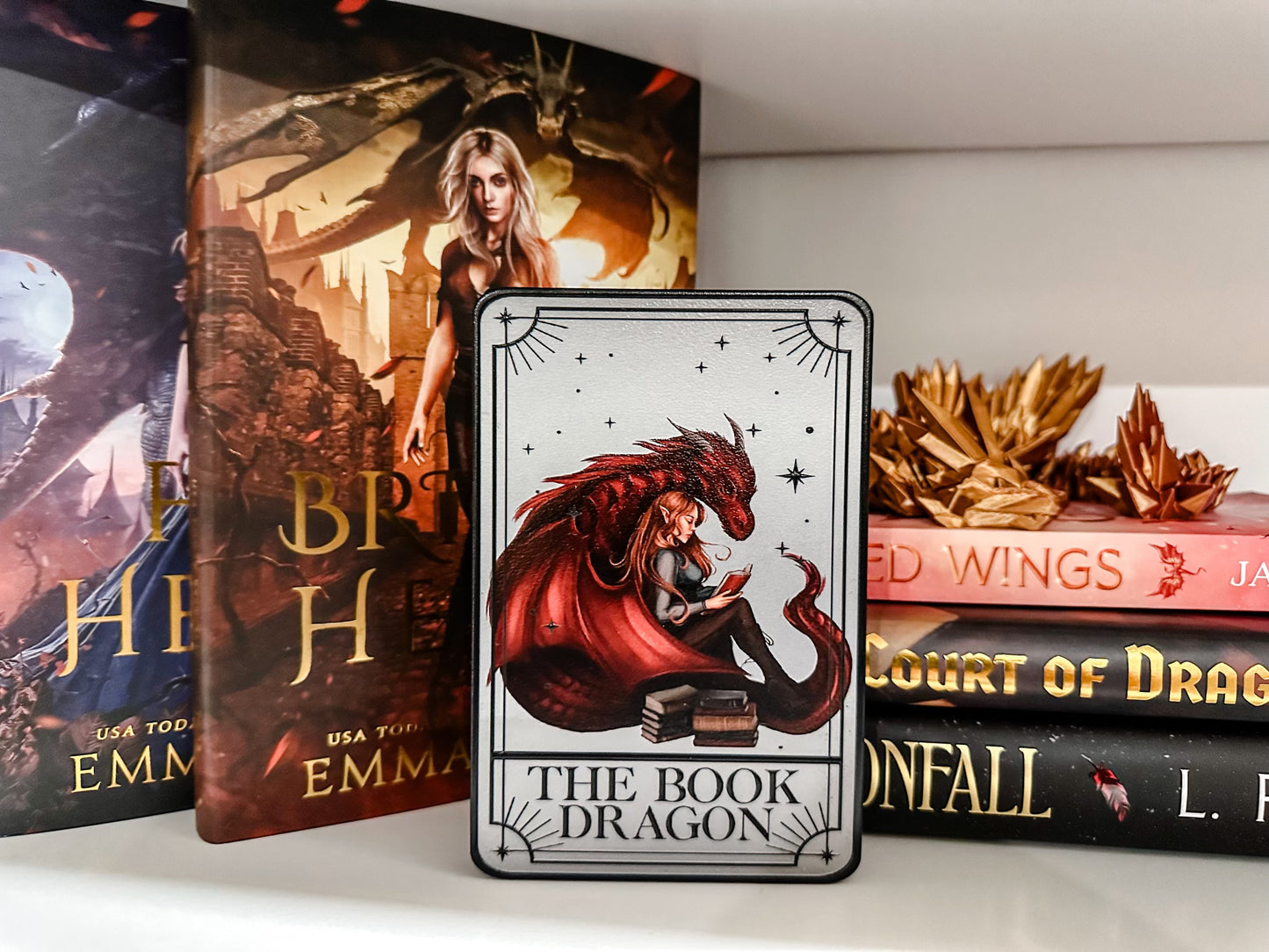 "The Book Dragon" Tarot Card Shelf Sign