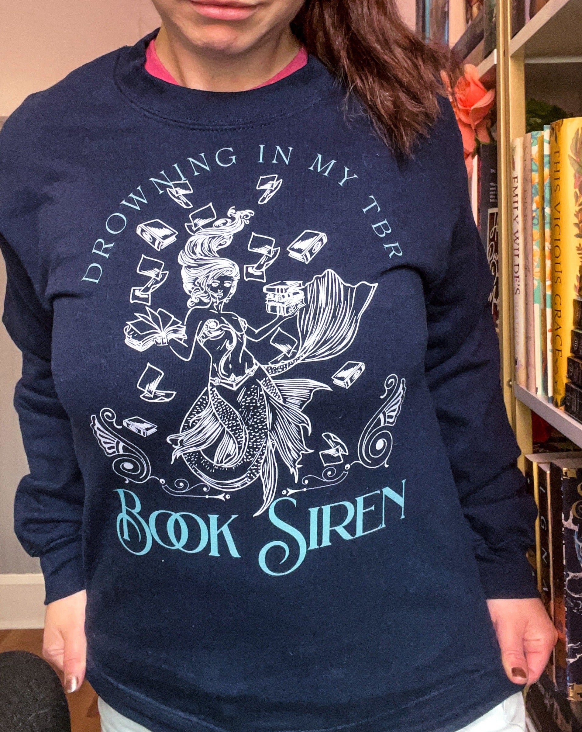 Book Siren Unisex Crew Sweatshirt™ for FireDrake Artistry