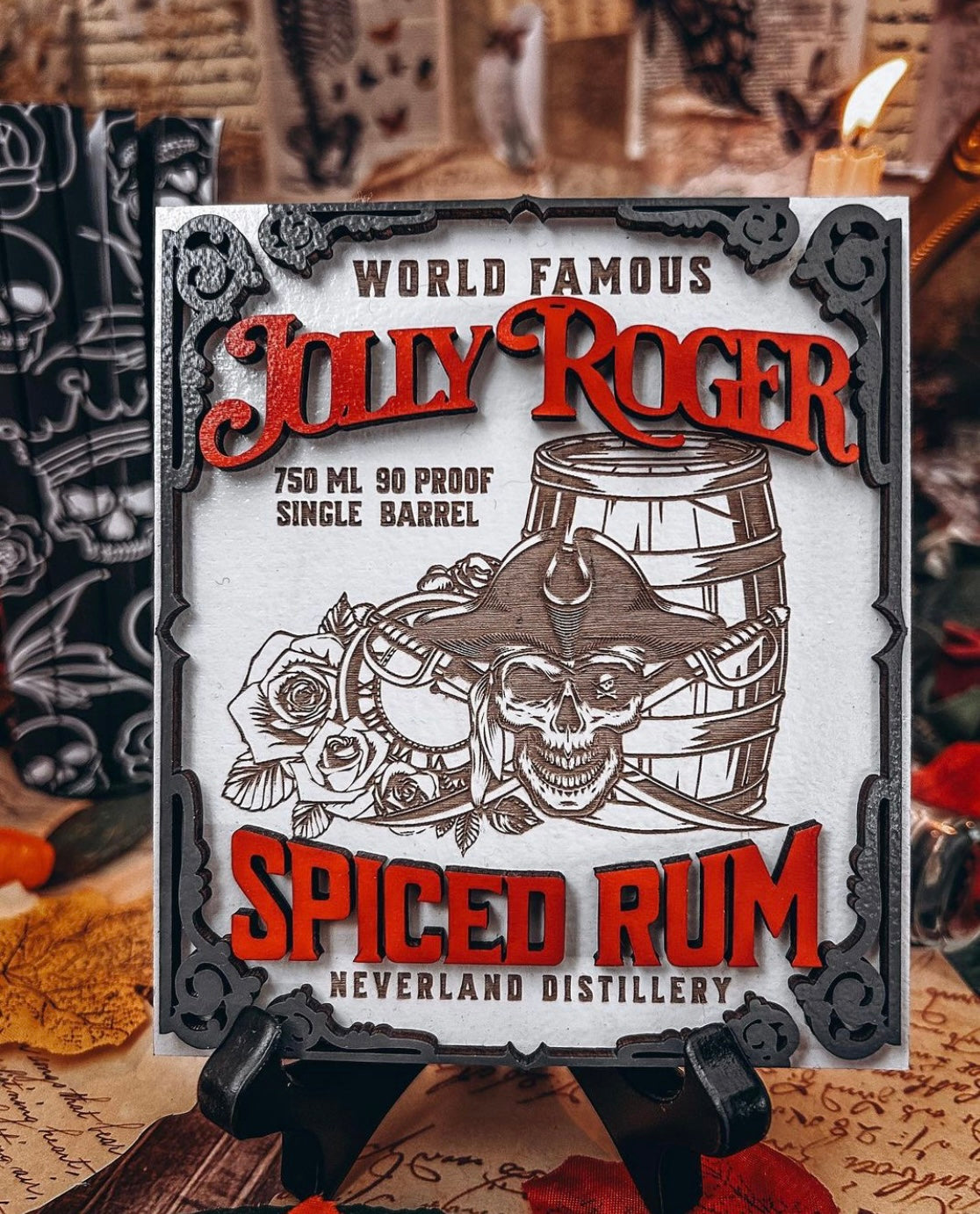 Jolly Roger Rum Sign FireDrake Artistry™