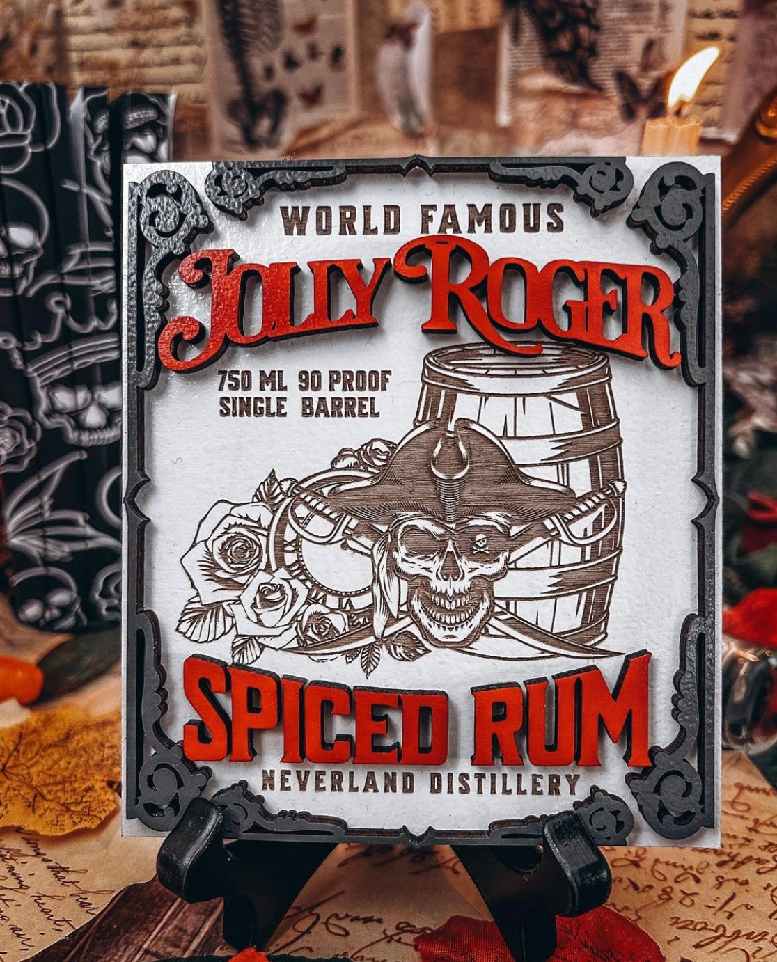 Jolly Roger Rum Sign  by FireDrake Artistry®