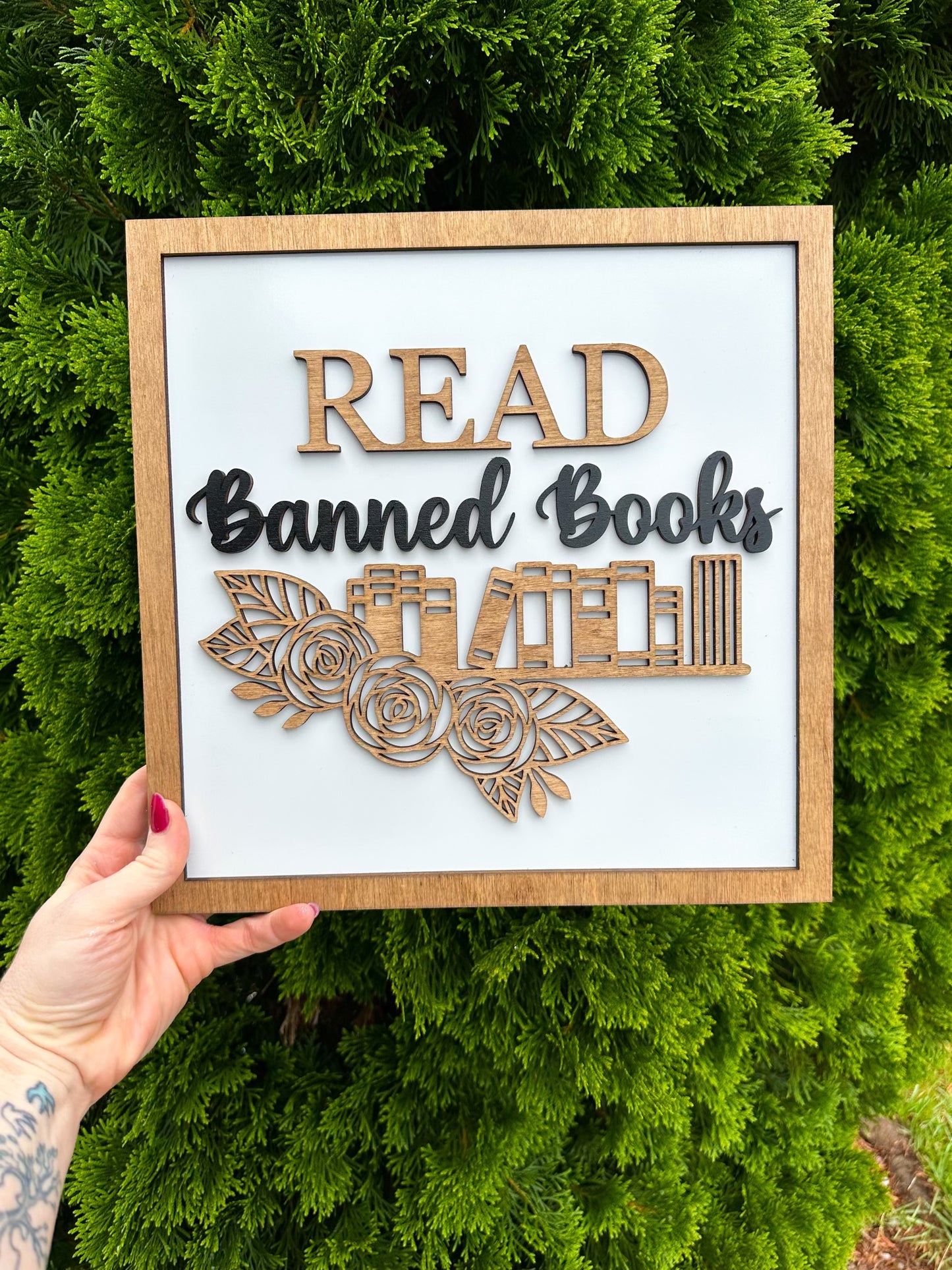 Read Banned Books Sign - firedrakeartistry