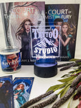 Load image into Gallery viewer, Acrylic "Rhysand's Tattoo Studio" light up sign by FireDrake Artistry™

