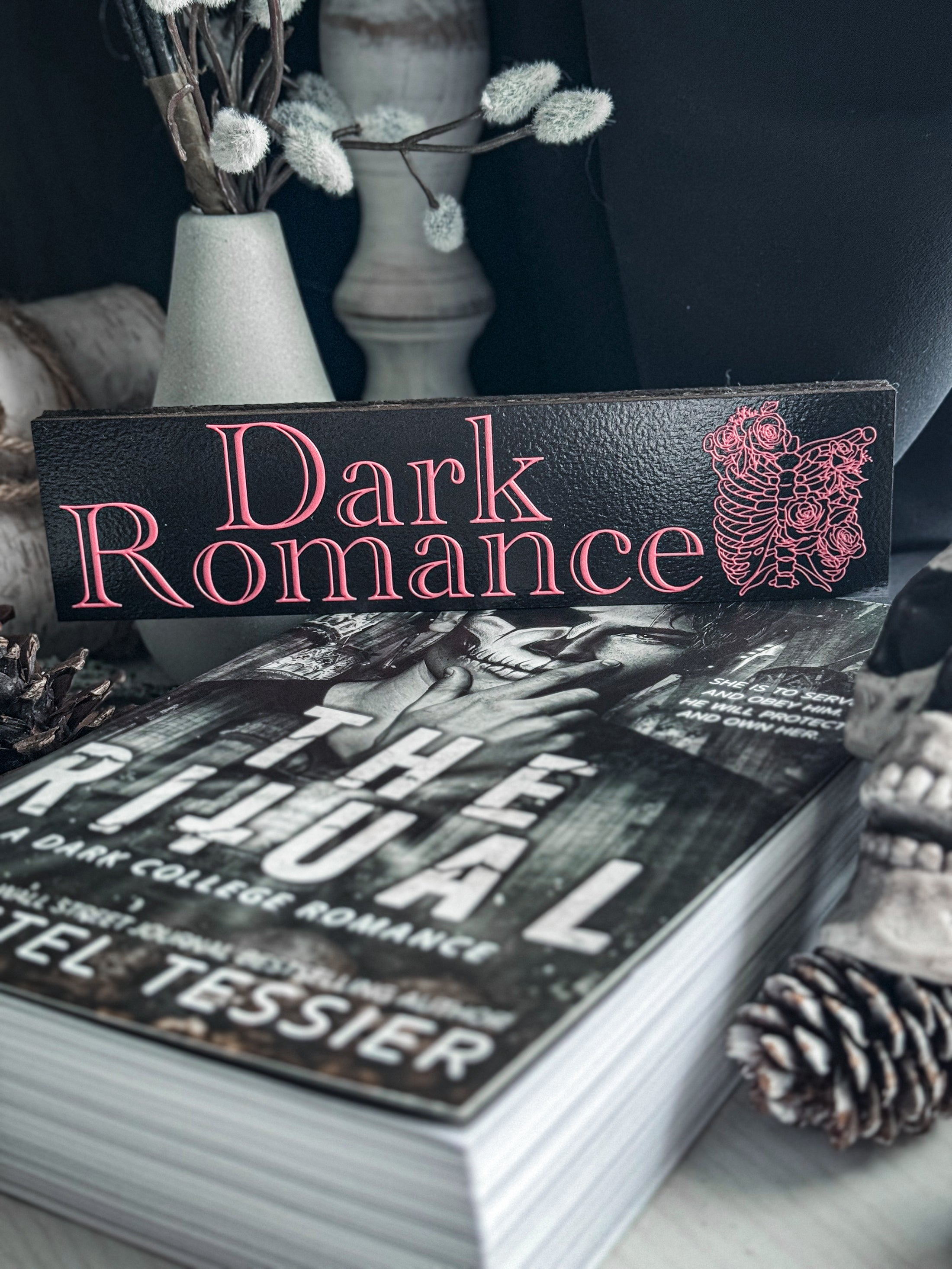 Dark Romance Shelf Mark™ in Black & Hot Pink by FireDrake Artistry™