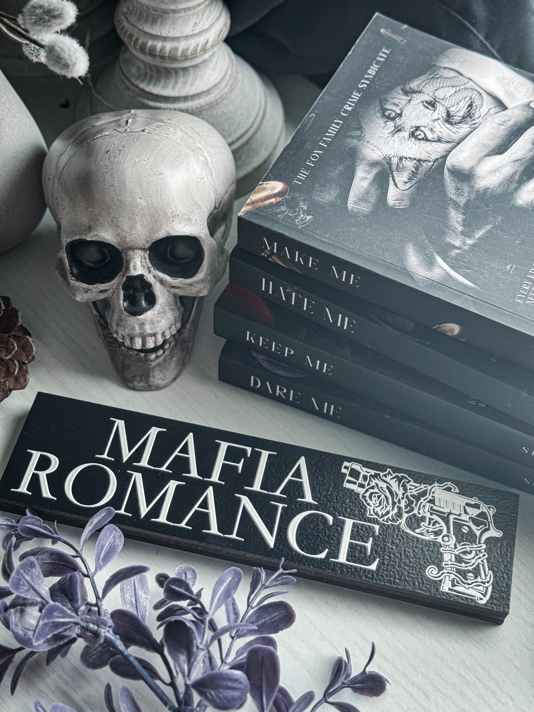 Mafia Romance Shelf Mark™ in Black & White by FireDrake Artistry™
