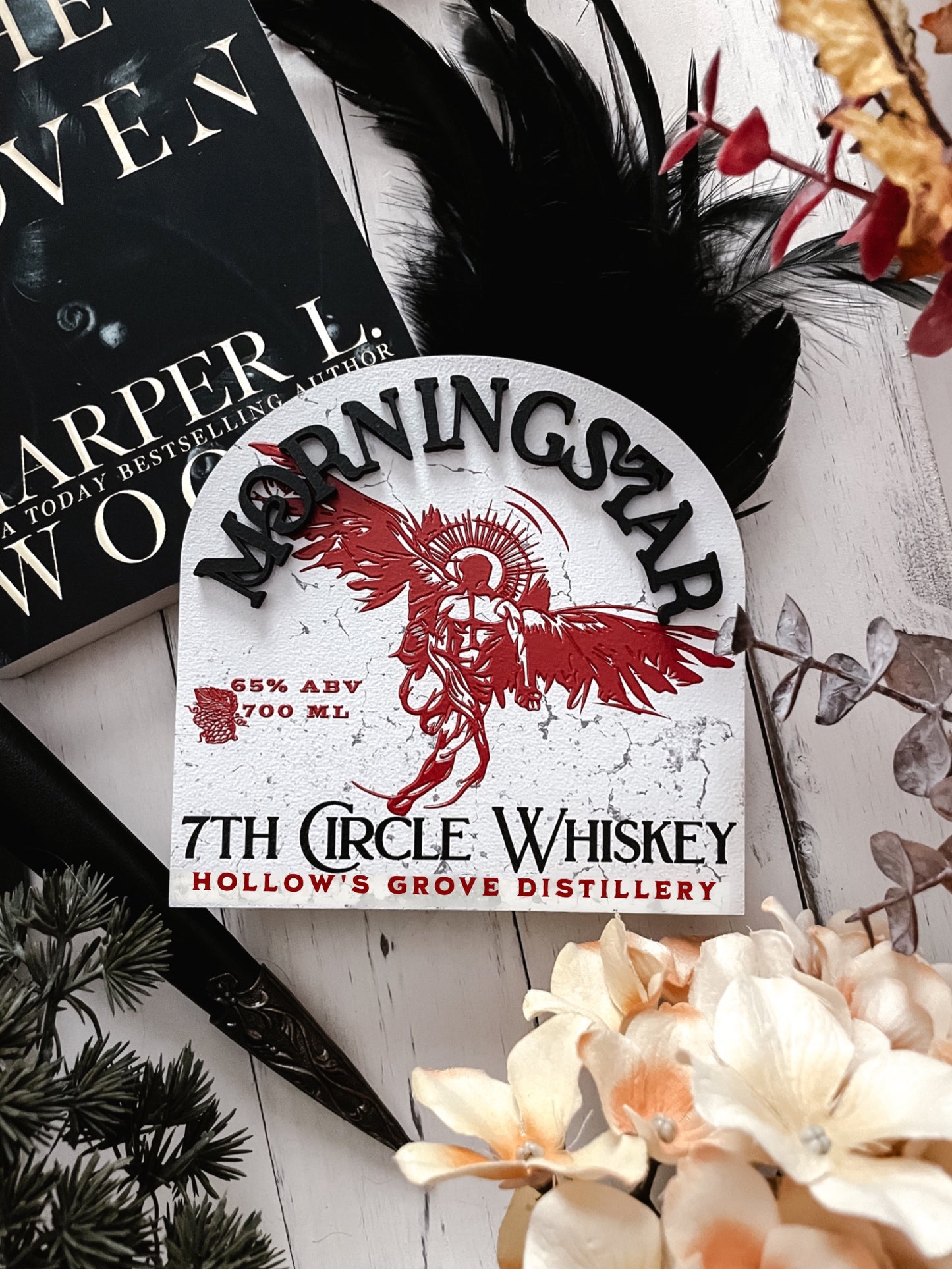 Morningstar 7th Circle Whisky - The Coven Inspired Shelf Sign - Harper L. Woods