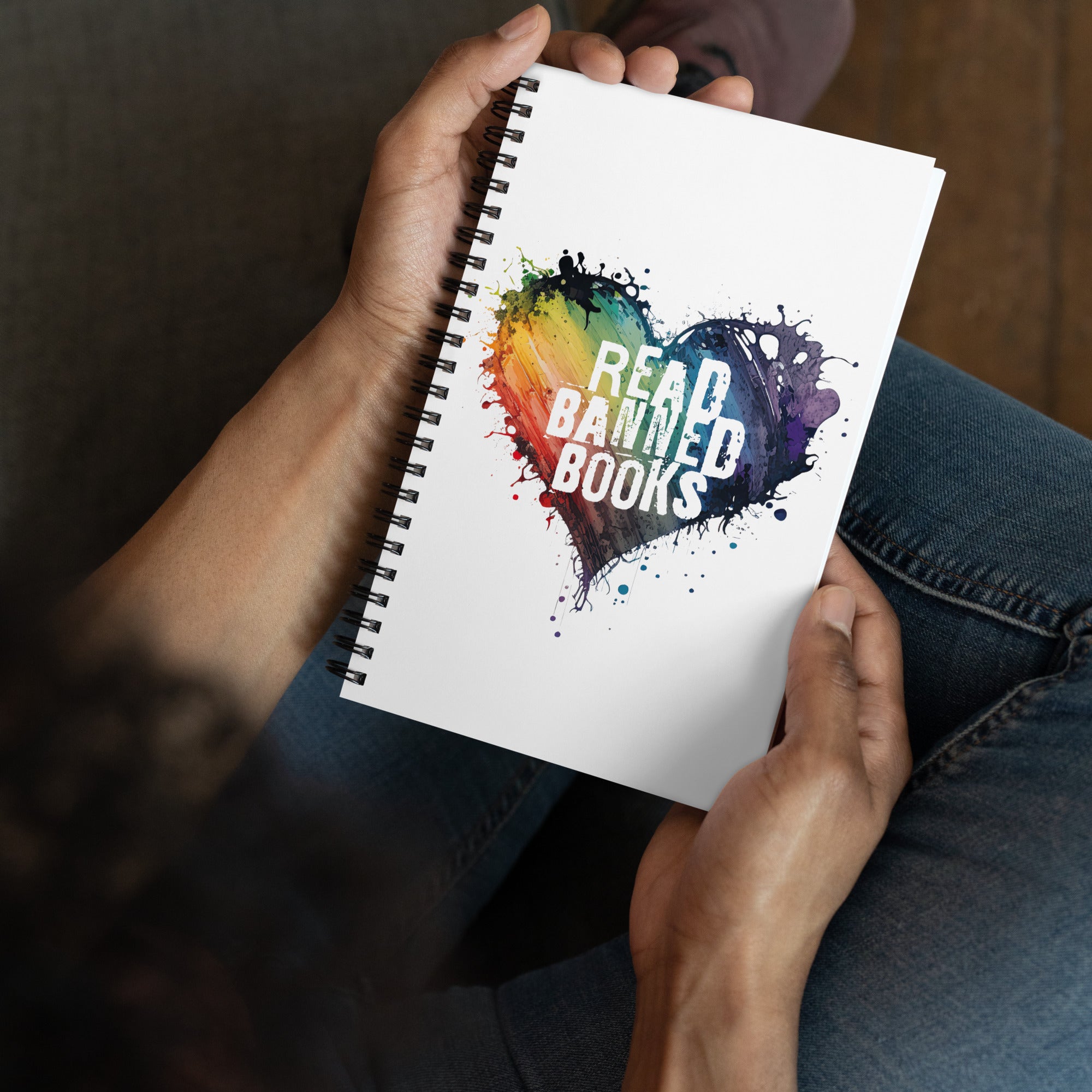 Graffiti Read Banned Books Spiral notebook for FireDrake Artistry