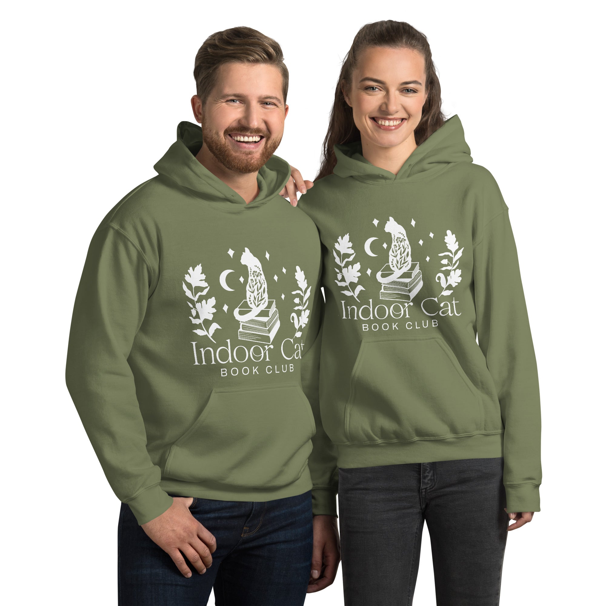 Indoor Cat Book Club Unisex Hoodie