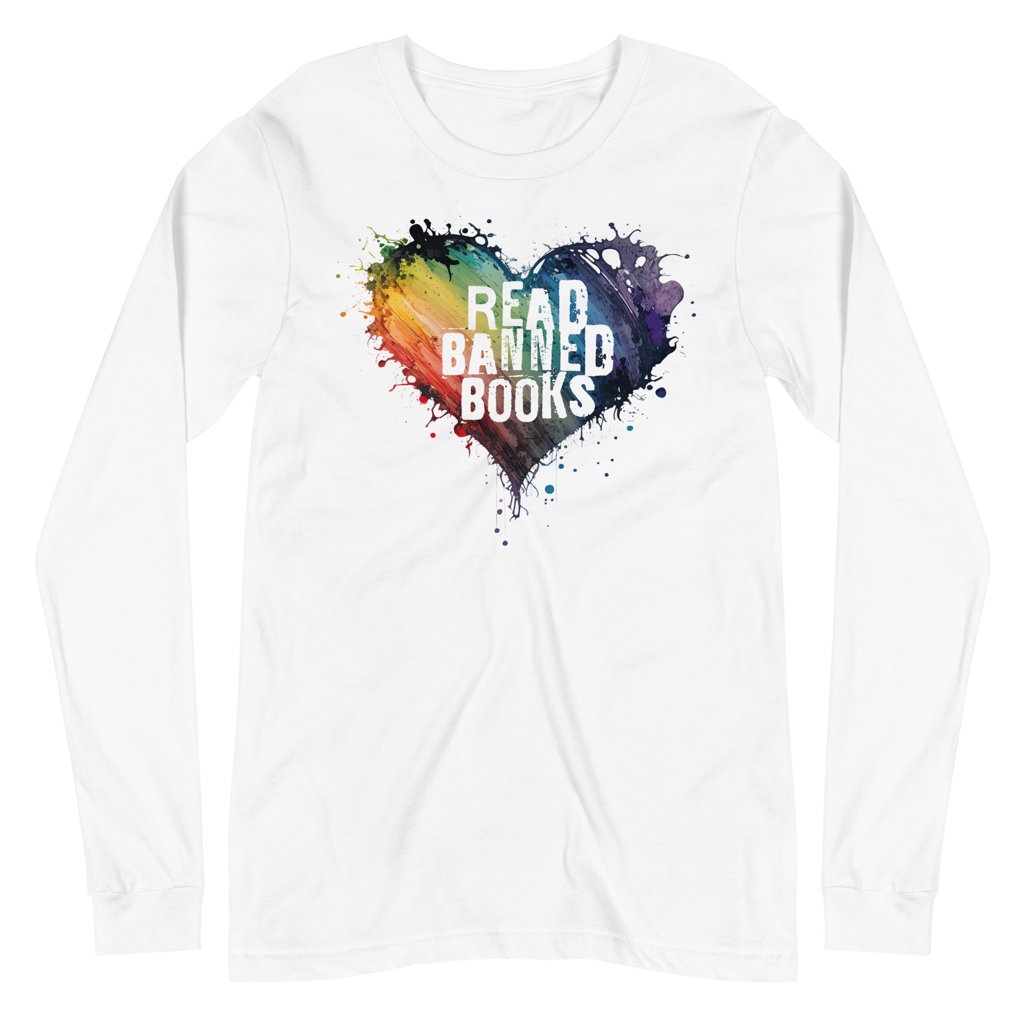 Graffiti Read Banned Books Unisex Long Sleeve Tee for FireDrake Artistry