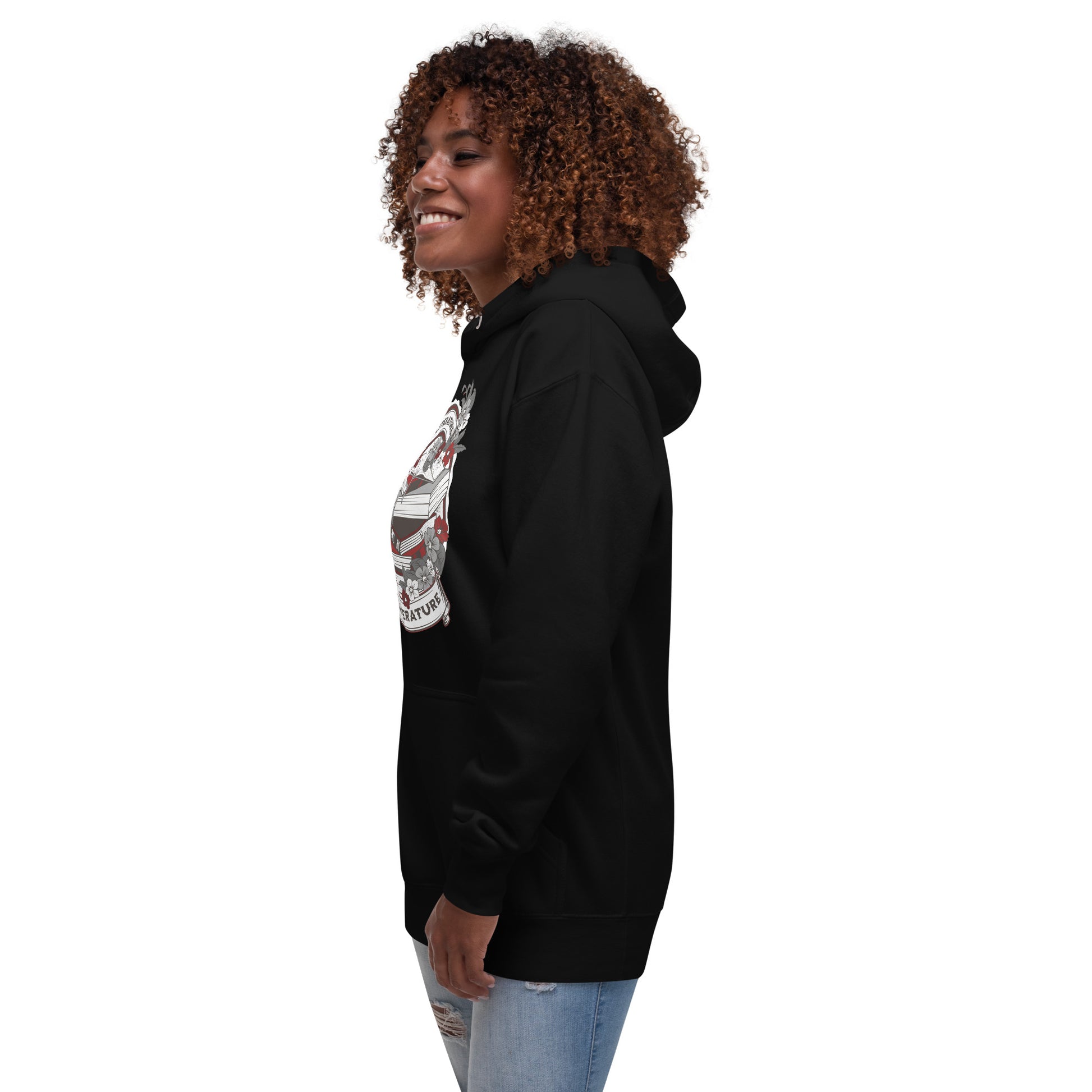 Cliterature is Literature Dark Bookstack Unisex Hoodie *NEW BRAND - CHECK SIZING* for FireDrake Artistry