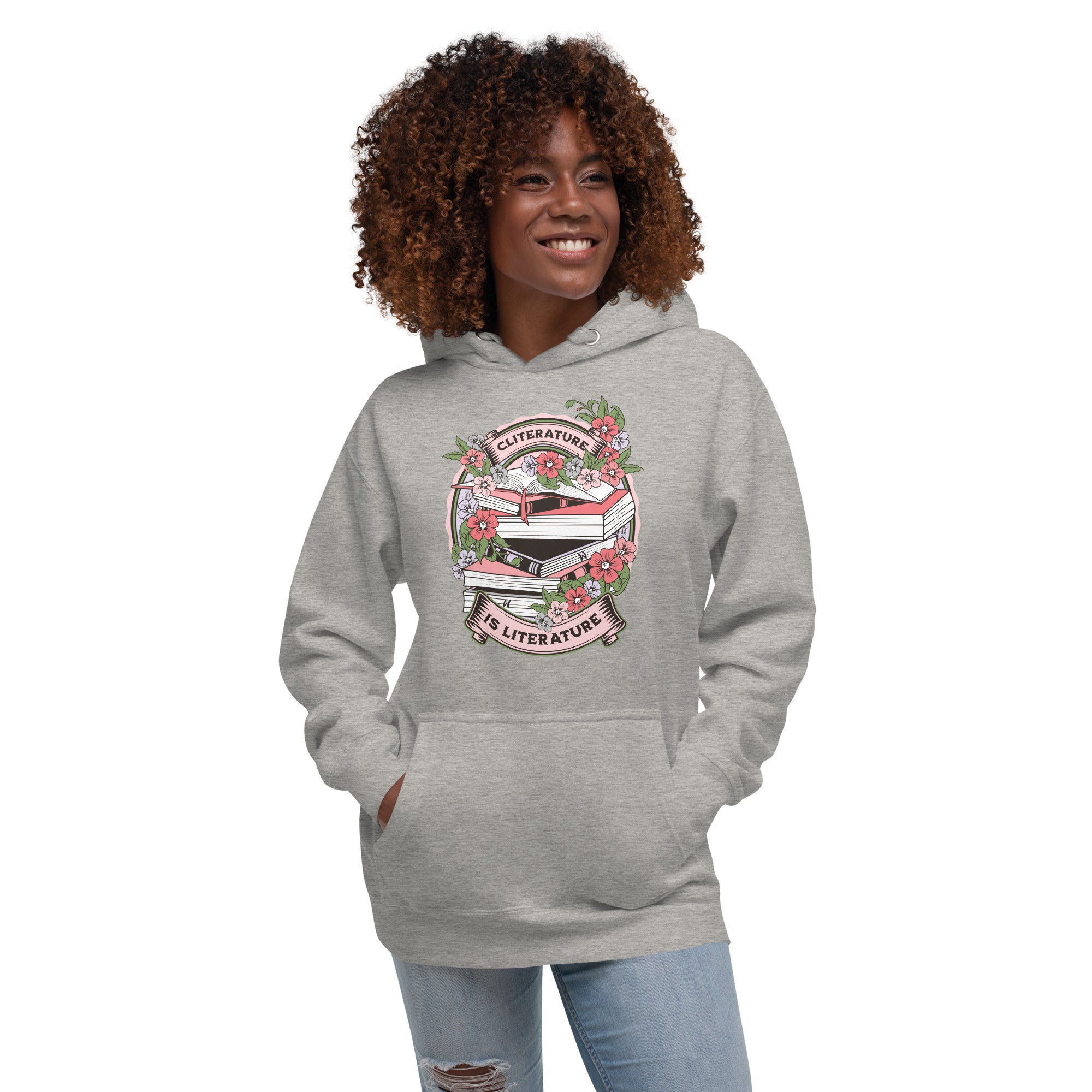 Cliterature is Literature Spring Bookstack Unisex Hoodie *NEW BRAND - CHECK SIZING*