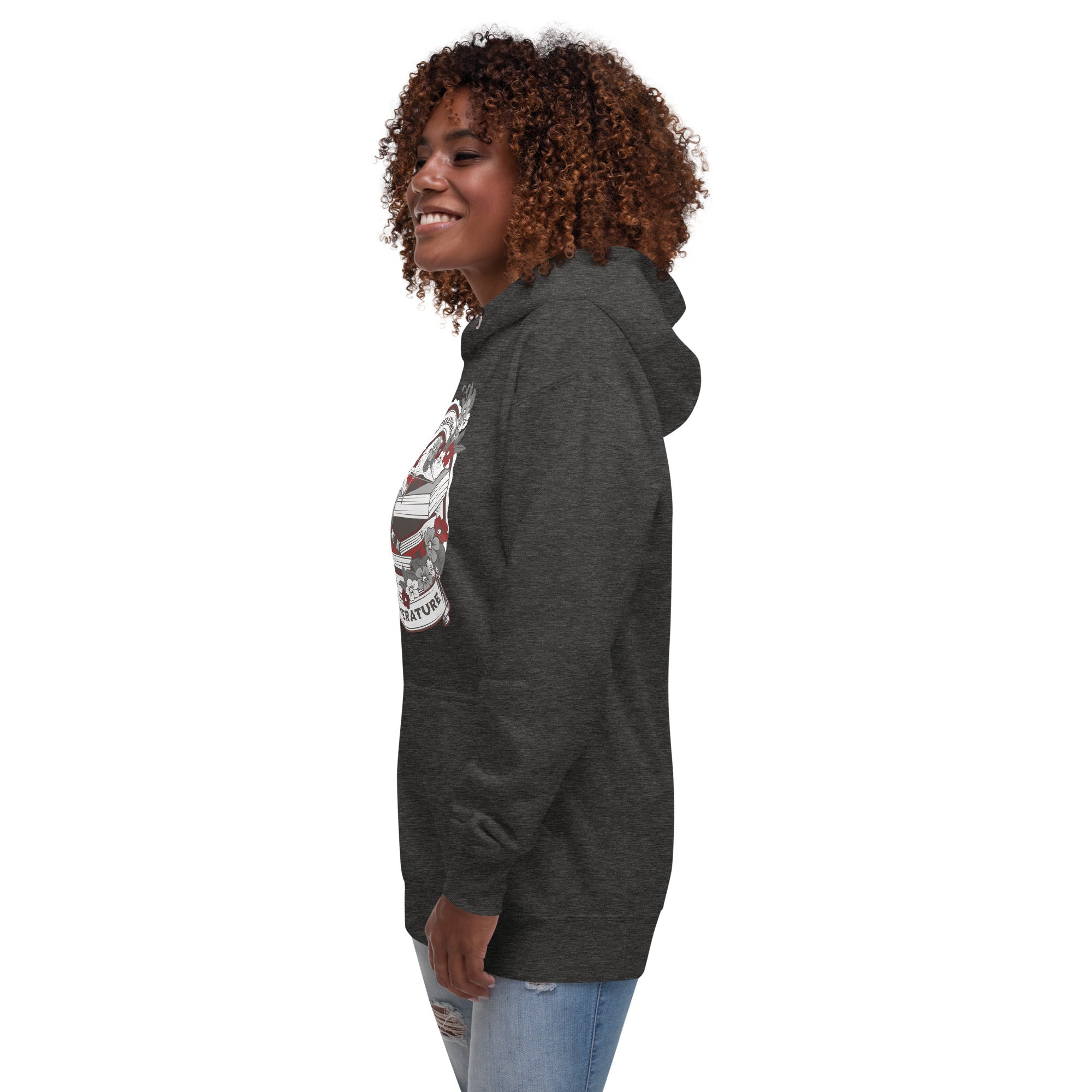 Cliterature is Literature Dark Bookstack Unisex Hoodie *NEW BRAND - CHECK SIZING* for FireDrake Artistry
