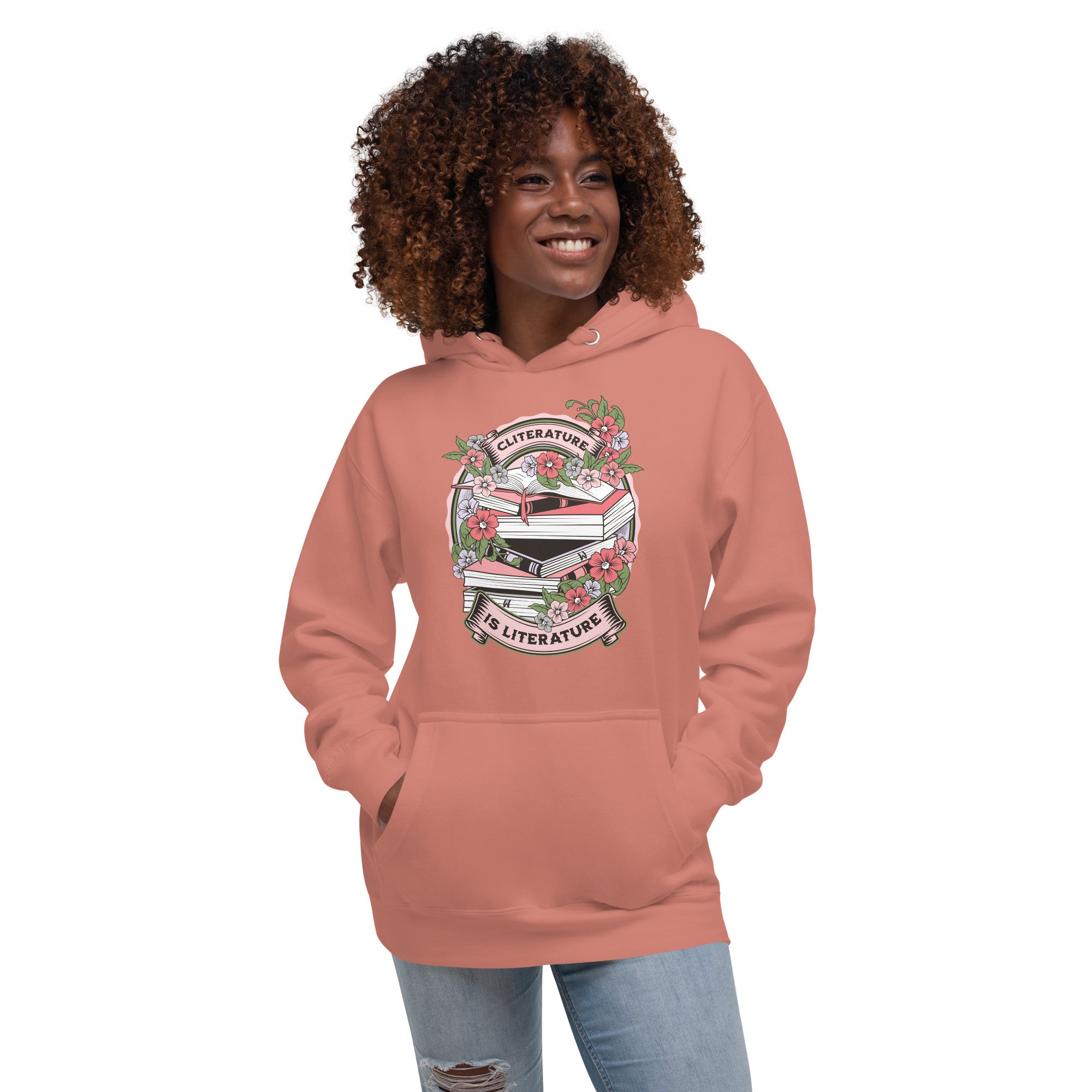 Cliterature is Literature Spring Bookstack Unisex Hoodie *NEW BRAND - CHECK SIZING*