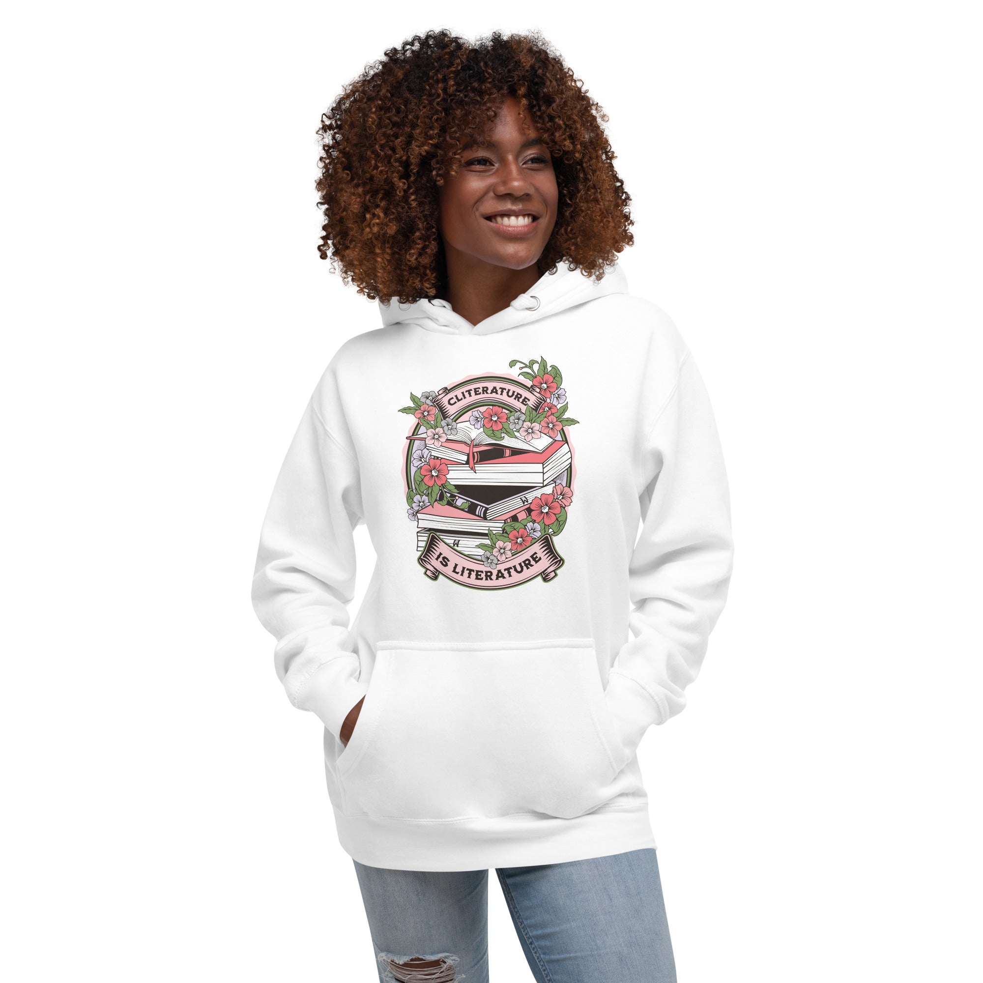 Cliterature is Literature Spring Bookstack Unisex Hoodie *NEW BRAND - CHECK SIZING*