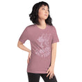 Load image into Gallery viewer, Lost in Faerie Unisex t-shirt - Dusty Rose with Light Design
