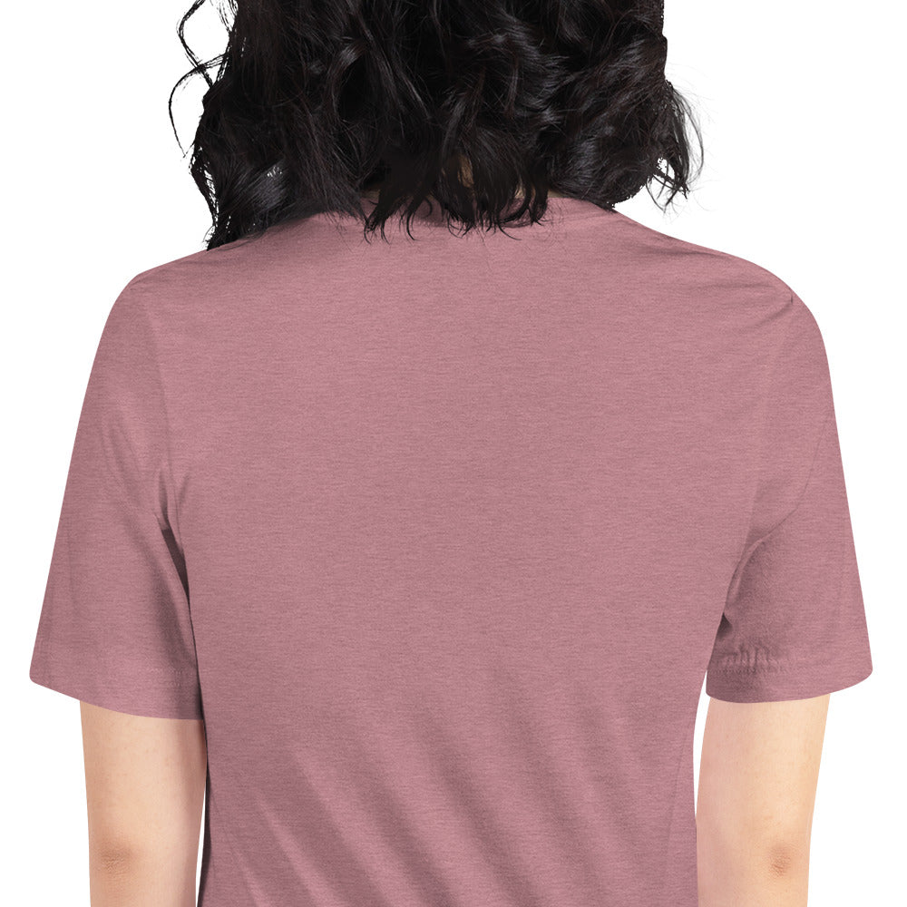 Lost in Faerie Unisex t-shirt - Dusty Rose with Light Design