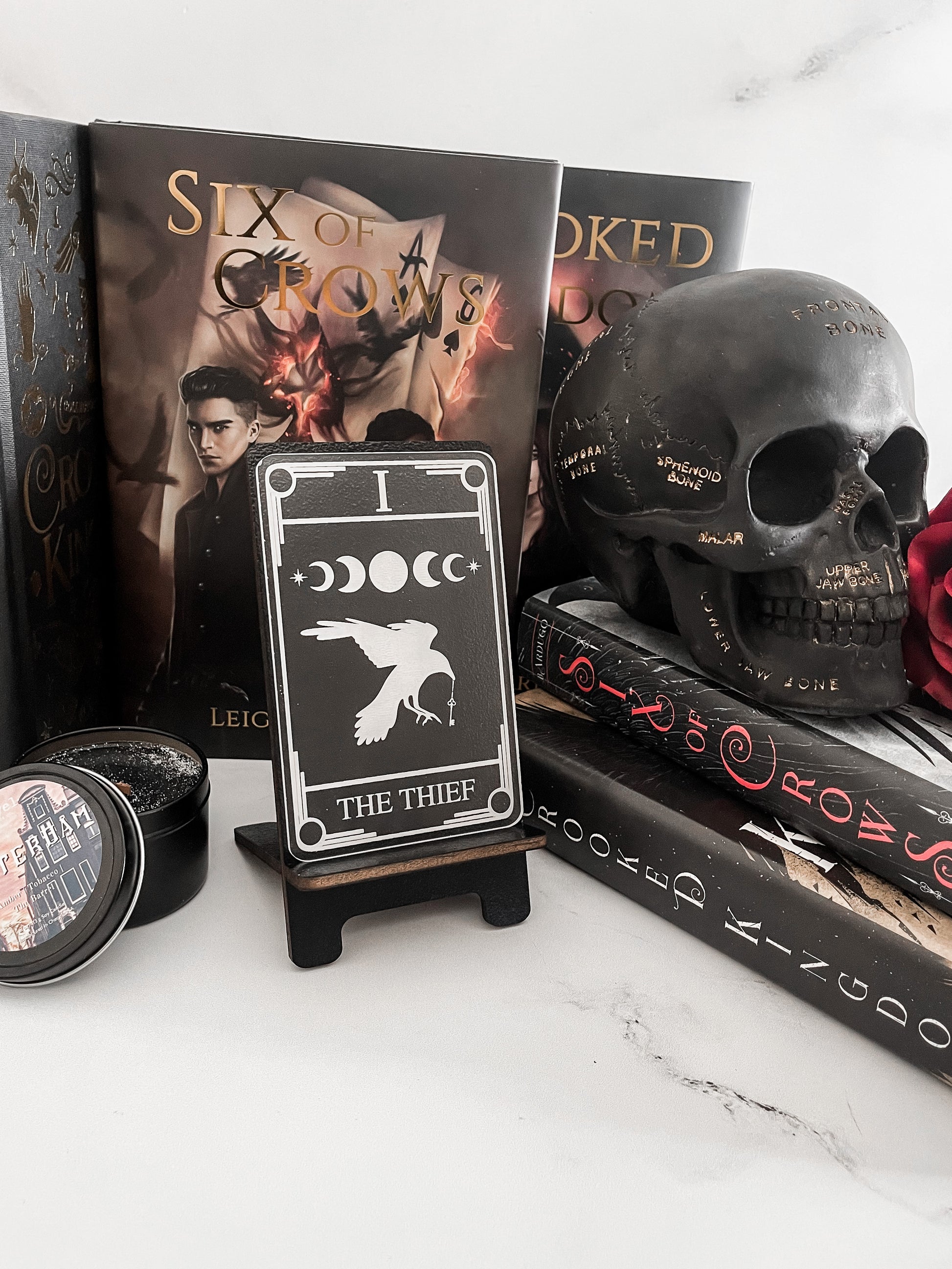 Acrylic "The Thief" Tarot Card & Stand - Six of Crows Inspired Sign - firedrakeartistry