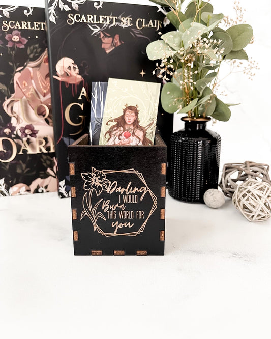 Black Fandom Inspired Bookmark Holder/ Pen Holder: A Touch of Darkness, created by FireDrake Artistry™