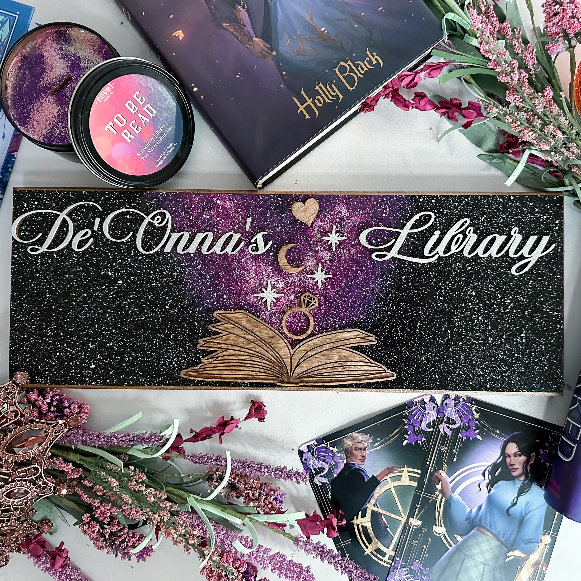 Fantasy Inspired Library Sign *Personalized* - firedrakeartistry