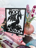 Load image into Gallery viewer, APOLLYCON Book Dragon Sign - firedrakeartistry

