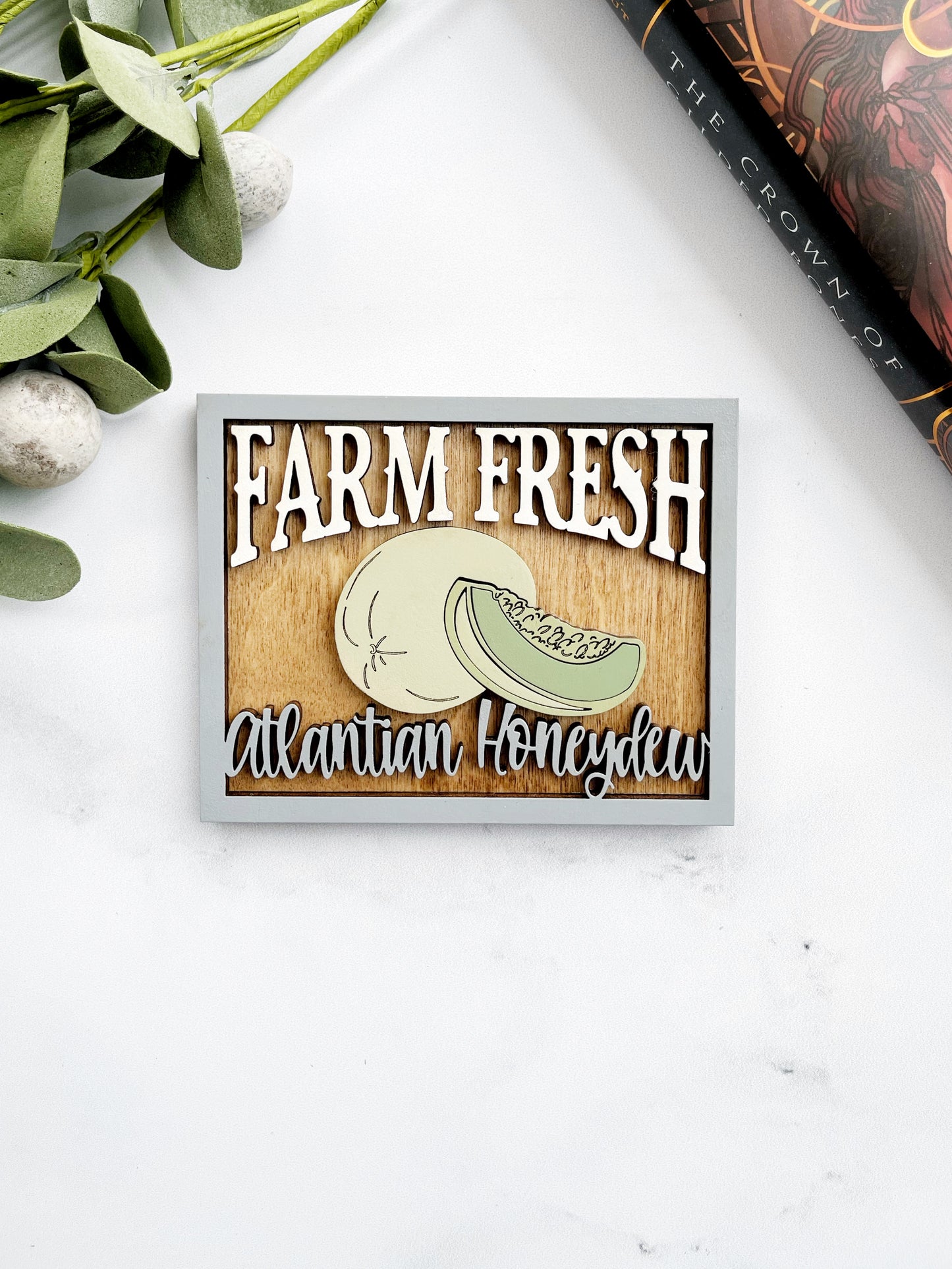 *RETIRED* From Blood and Ash Farm Fresh Honeydew Mini Sign *Licensed* - firedrakeartistry