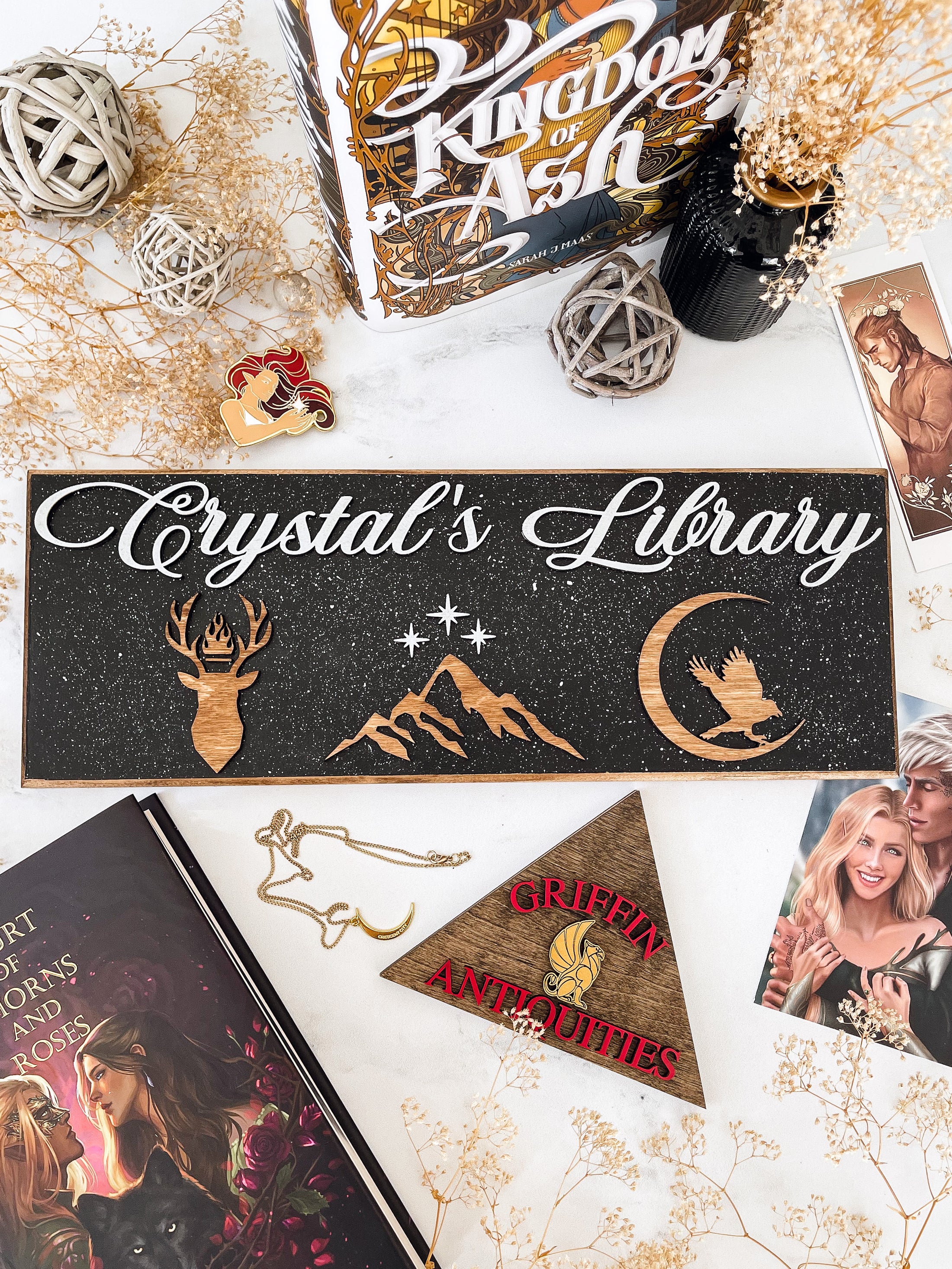Sarah J Maas Inspired Library Sign *Personalized* by FireDrake Artistry® 