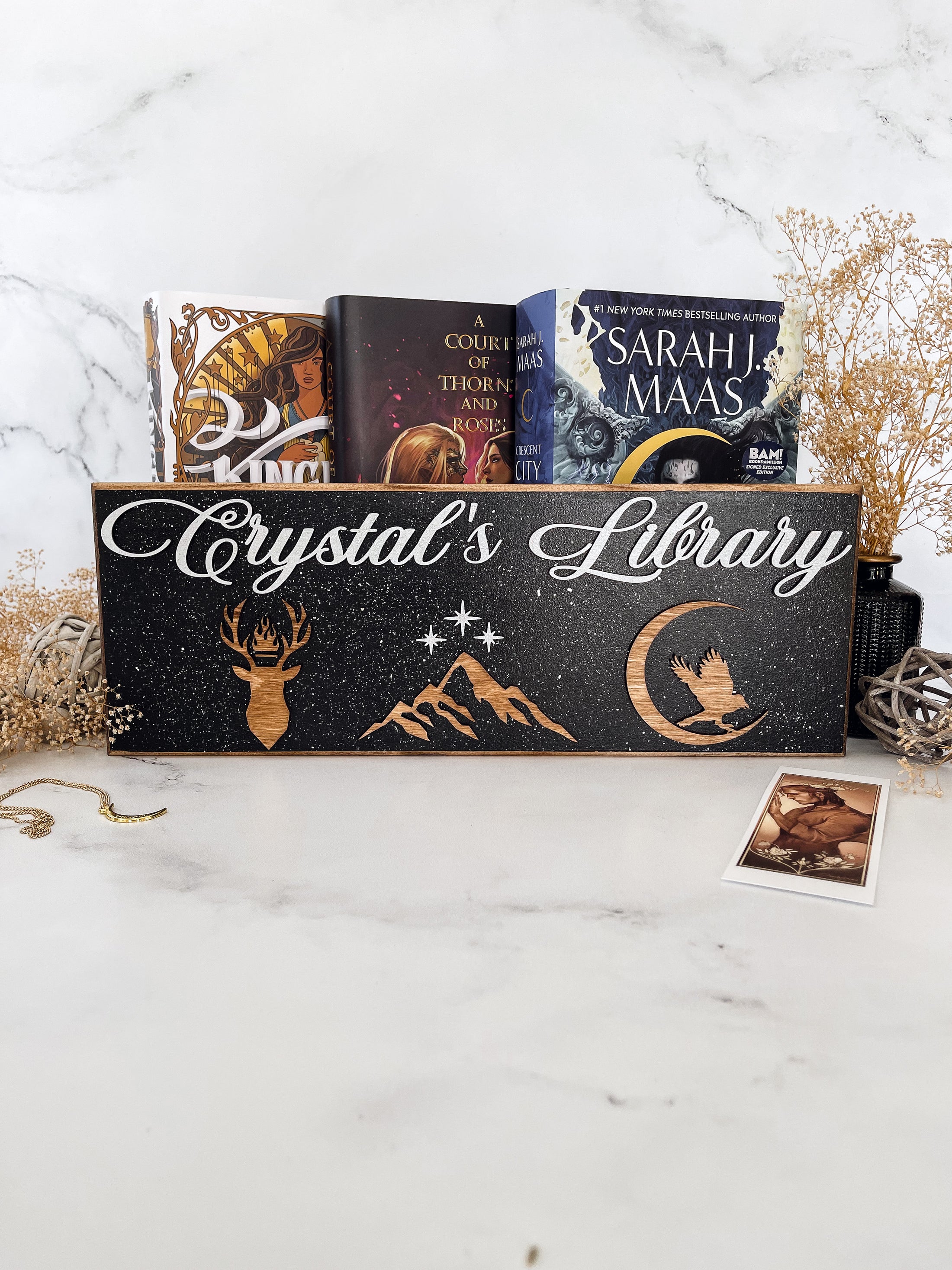 Sarah J Maas Inspired Library Sign *Personalized* by FireDrake Artistry® 