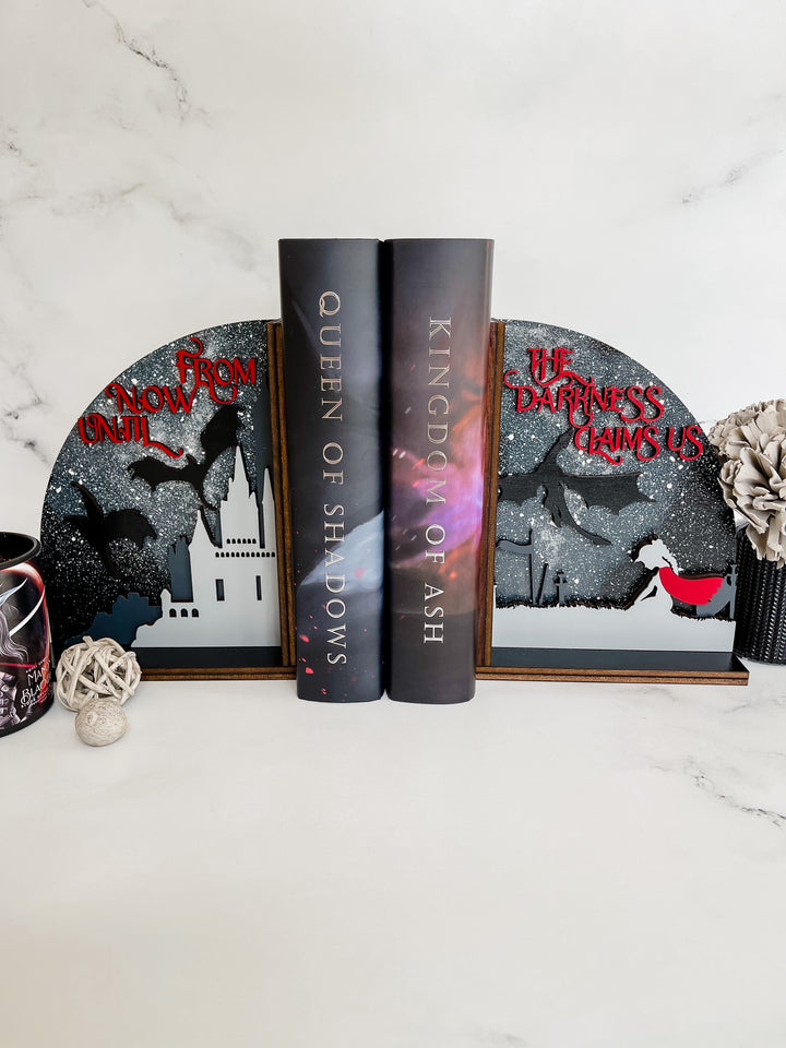 The Thirteen - Throne of Glass Bookends - firedrakeartistry