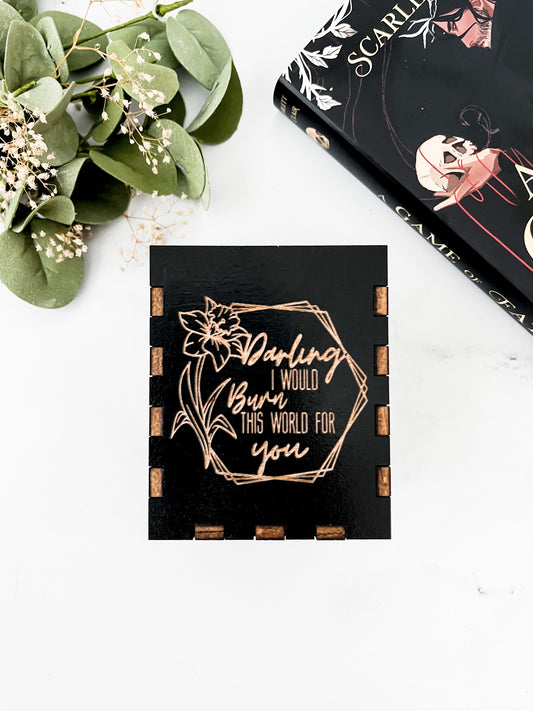 Black Fandom Inspired Bookmark Holder/ Pen Holder: A Touch of Darkness, created by FireDrake Artistry™