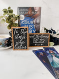Load image into Gallery viewer, "To the Stars" Quote Mini Signs - firedrakeartistry
