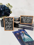 Load image into Gallery viewer, "To the Stars" Quote Mini Signs - firedrakeartistry
