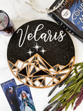 Load image into Gallery viewer, Round Velaris Night Court Sign - firedrakeartistry
