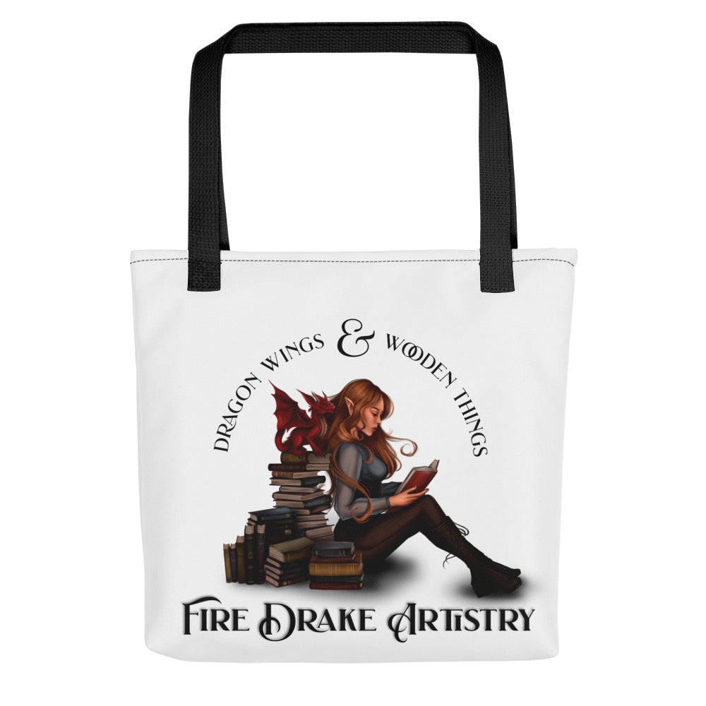 FireDrake Artistry™ Book Dragon Tote bag for FireDrake Artistry