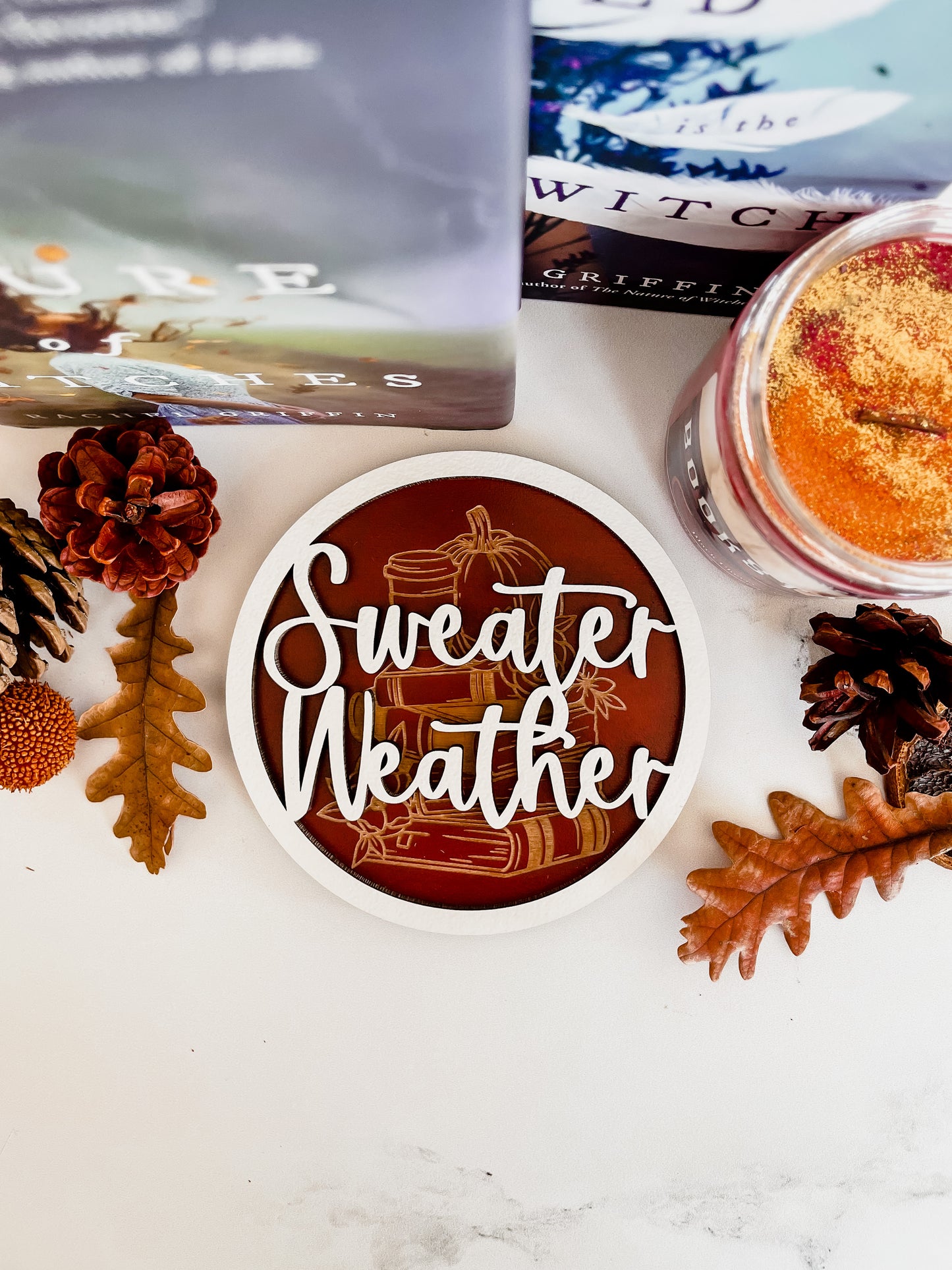 Sweater Weather Round - firedrakeartistry