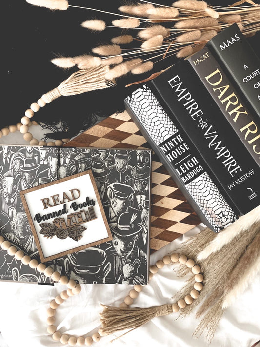 Read Banned Books Sign by Fire Drake Artistry®  Photo credit @the.polished.diamond