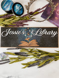 Load image into Gallery viewer, Romance Inspired Library Sign *Personalized* - firedrakeartistry
